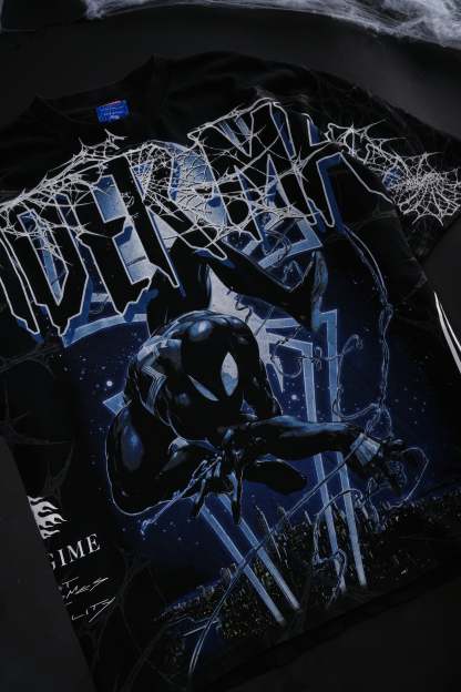 Night Mode American Classic Oversized Tee in Vintage Black