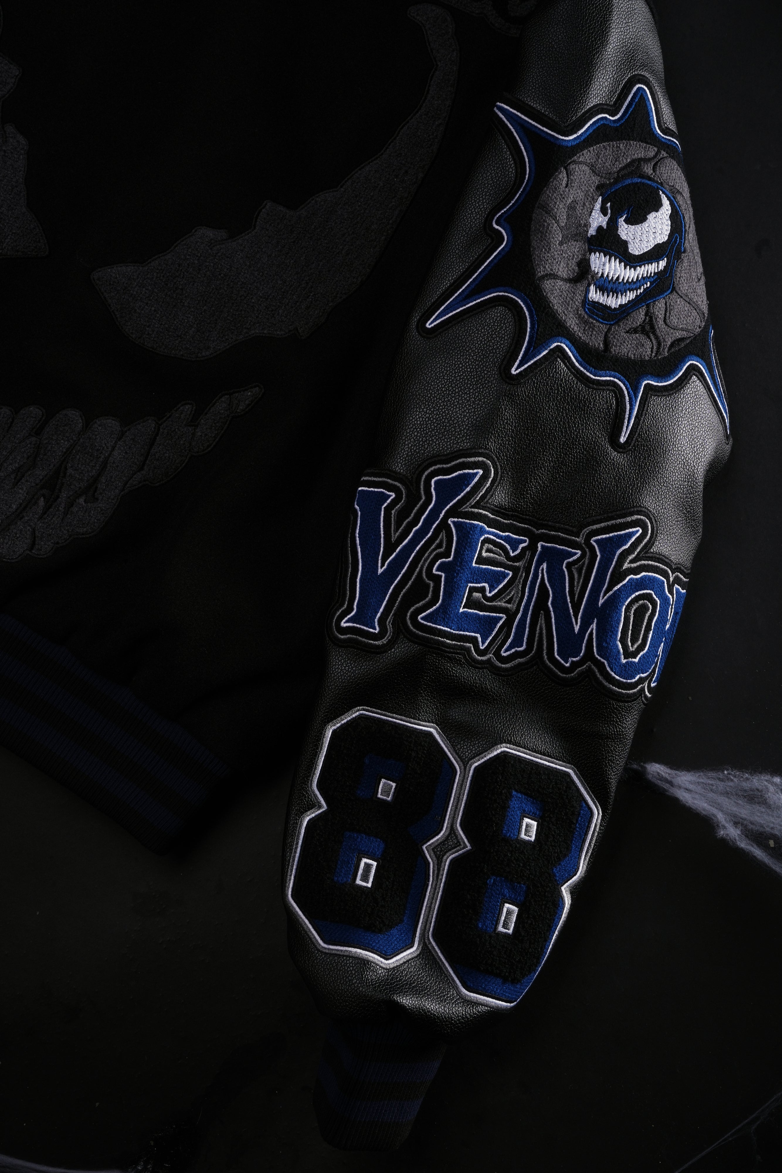 We Are Chaos Letterman Jacket in Black