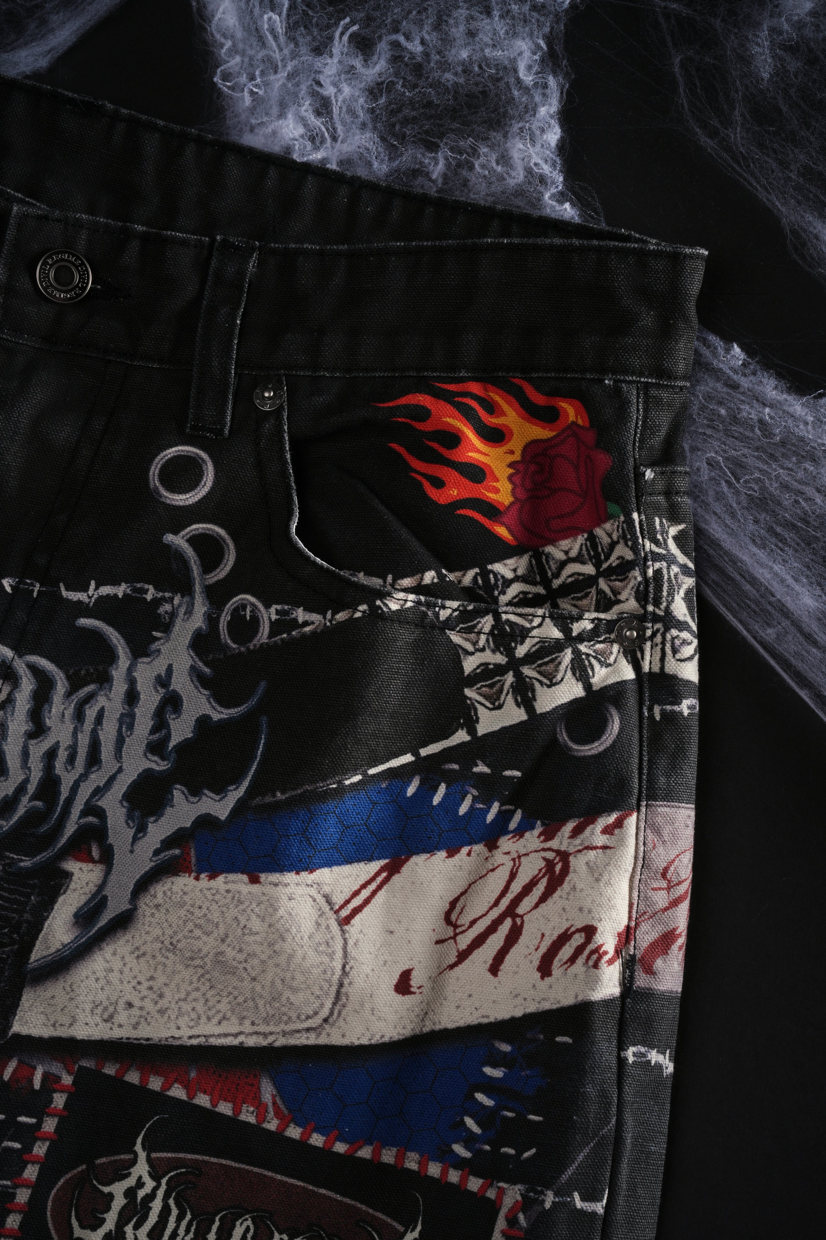 Krust Through Raw Baggy Pants in All Over Print