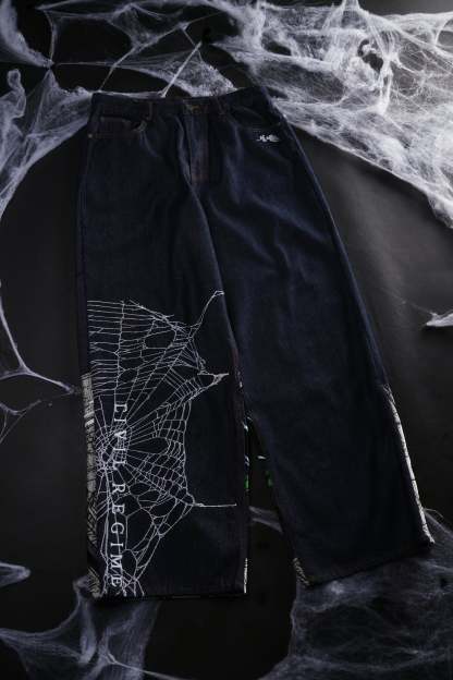 Webs From Concrete Raw Denim Jeans in Denim Blue