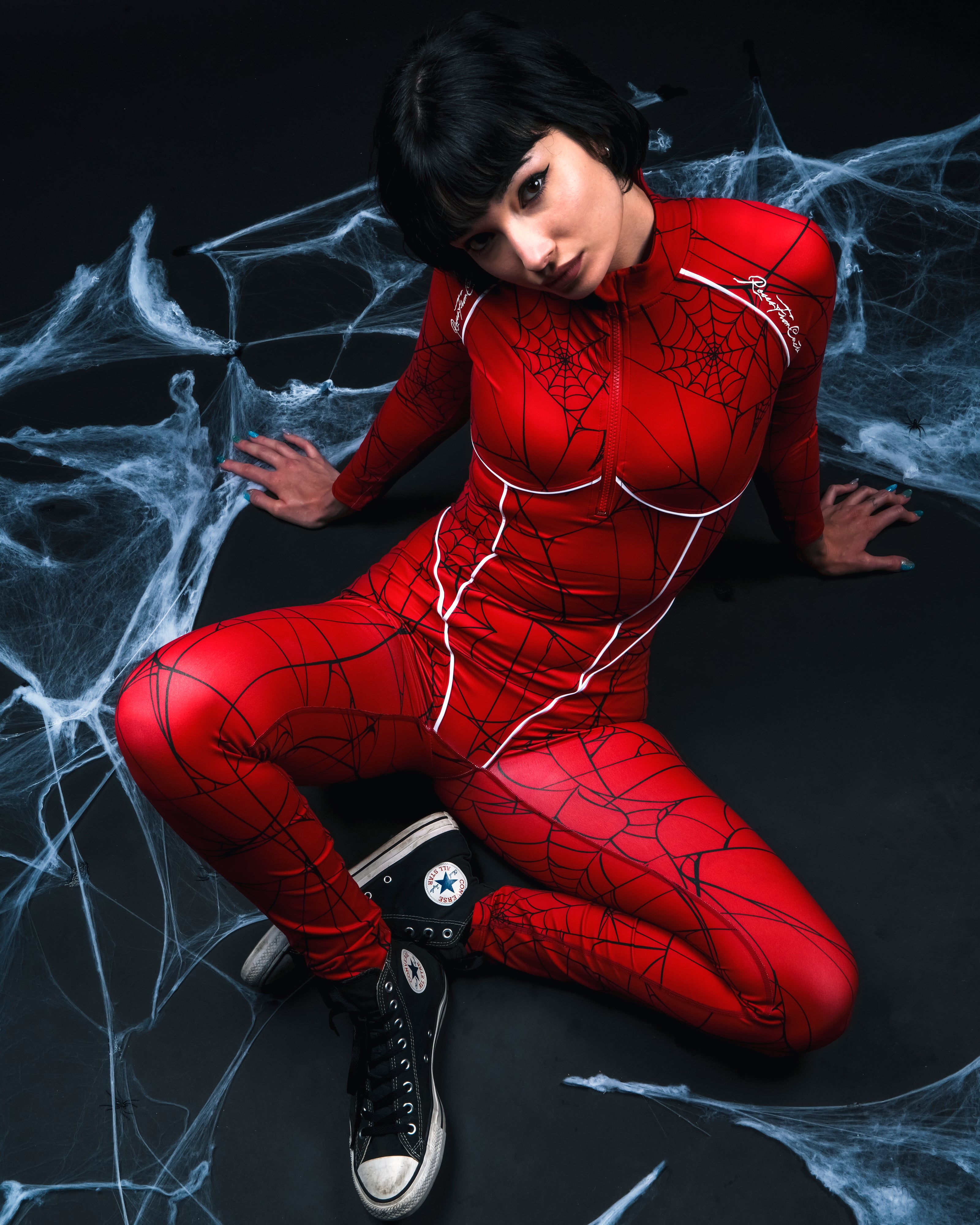 Urban Web Cat Suit in E-Red