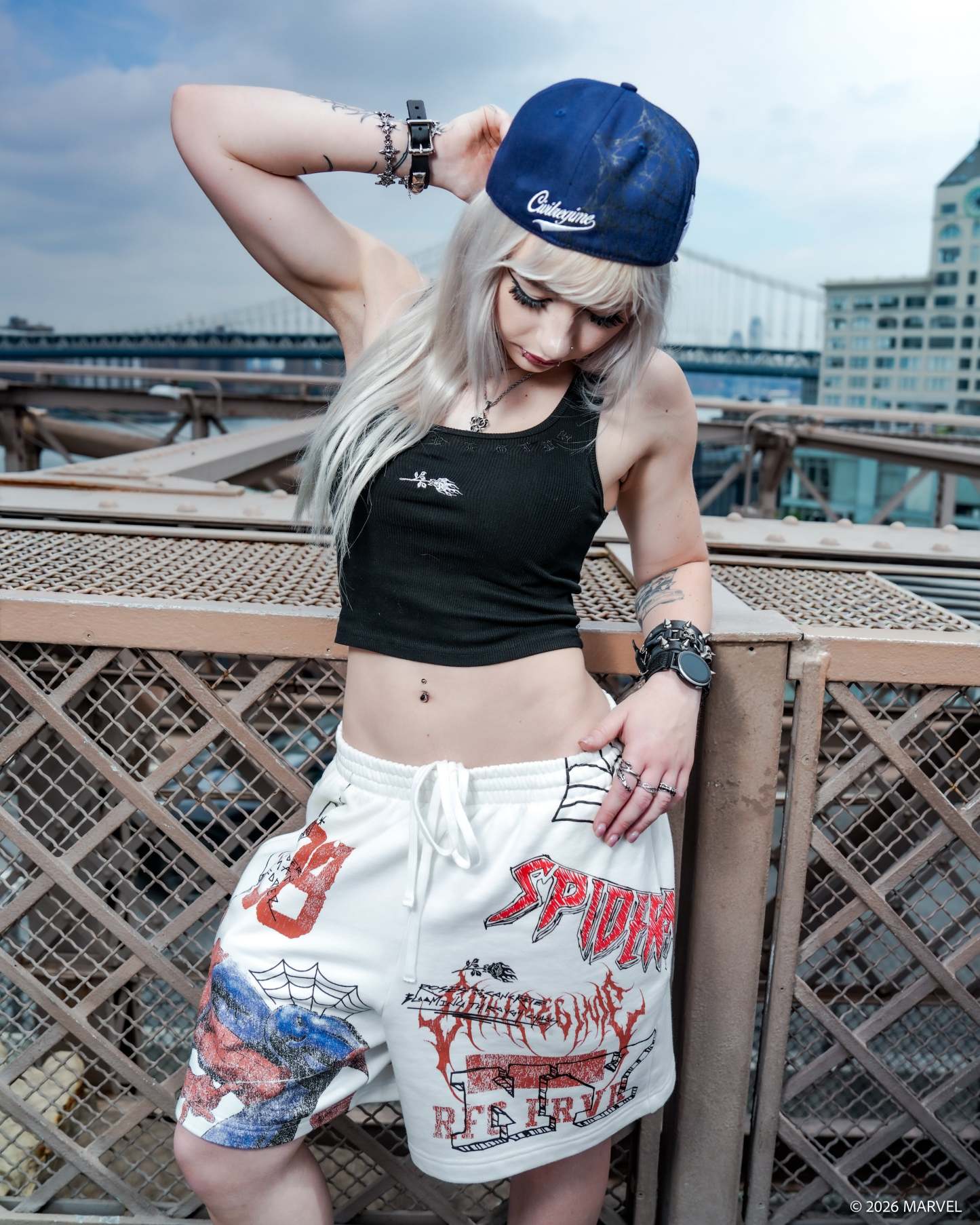 Team Spidey Thorns Baggy Shorts in Butter