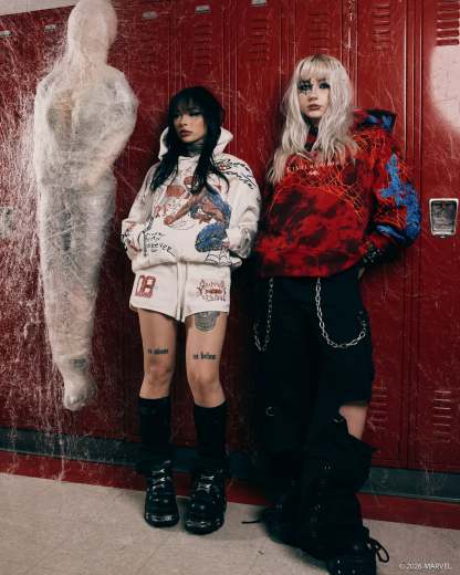 Parker Forever Rose Hoodie in Black/Red Marble Wash