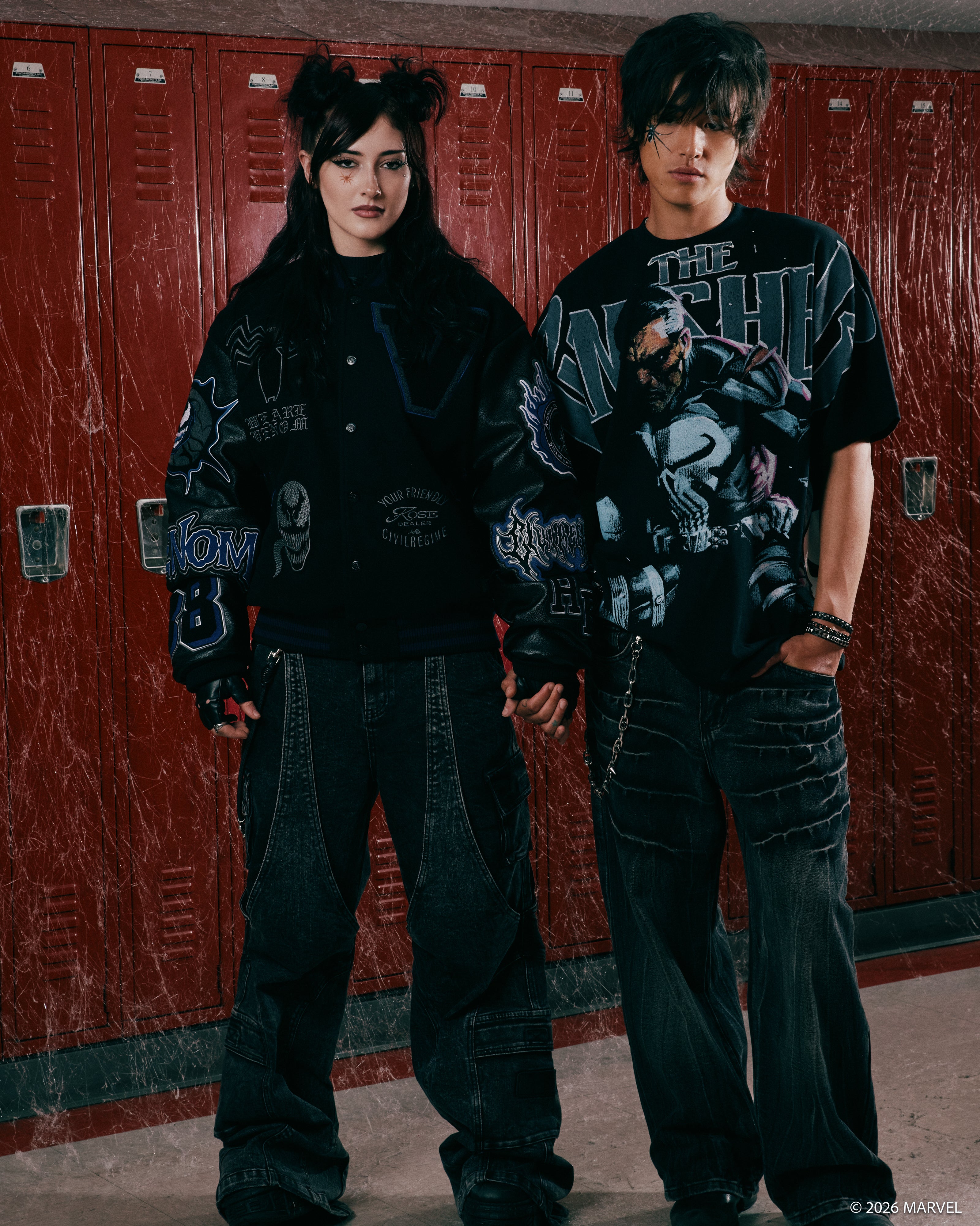 We Are Chaos Letterman Jacket in Black