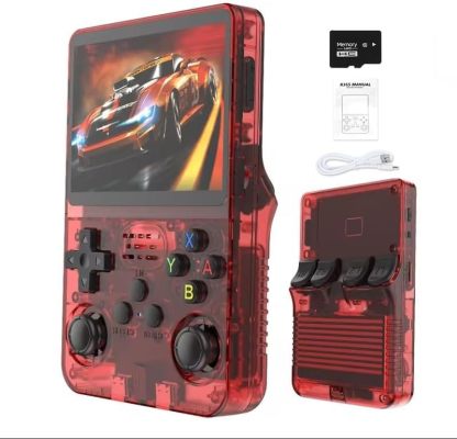 R36S 2026 New Retro Handheld Game Console, 20000+ HD Games Mini Retro Video Console, 3.5 Inch IPS Screen, Portable Arcade Video Gaming Console Gift for Adults (White)