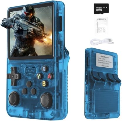 R36S 2026 New Retro Handheld Game Console, 20000+ HD Games Mini Retro Video Console, 3.5 Inch IPS Screen, Portable Arcade Video Gaming Console Gift for Adults (White)