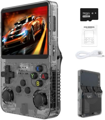 R36S 2026 New Retro Handheld Game Console, 20000+ HD Games Mini Retro Video Console, 3.5 Inch IPS Screen, Portable Arcade Video Gaming Console Gift for Adults (White)