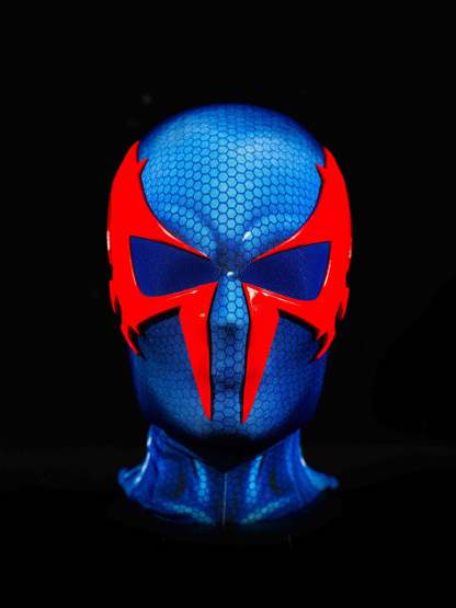 Blue Web Pattern Face Shell Mask
