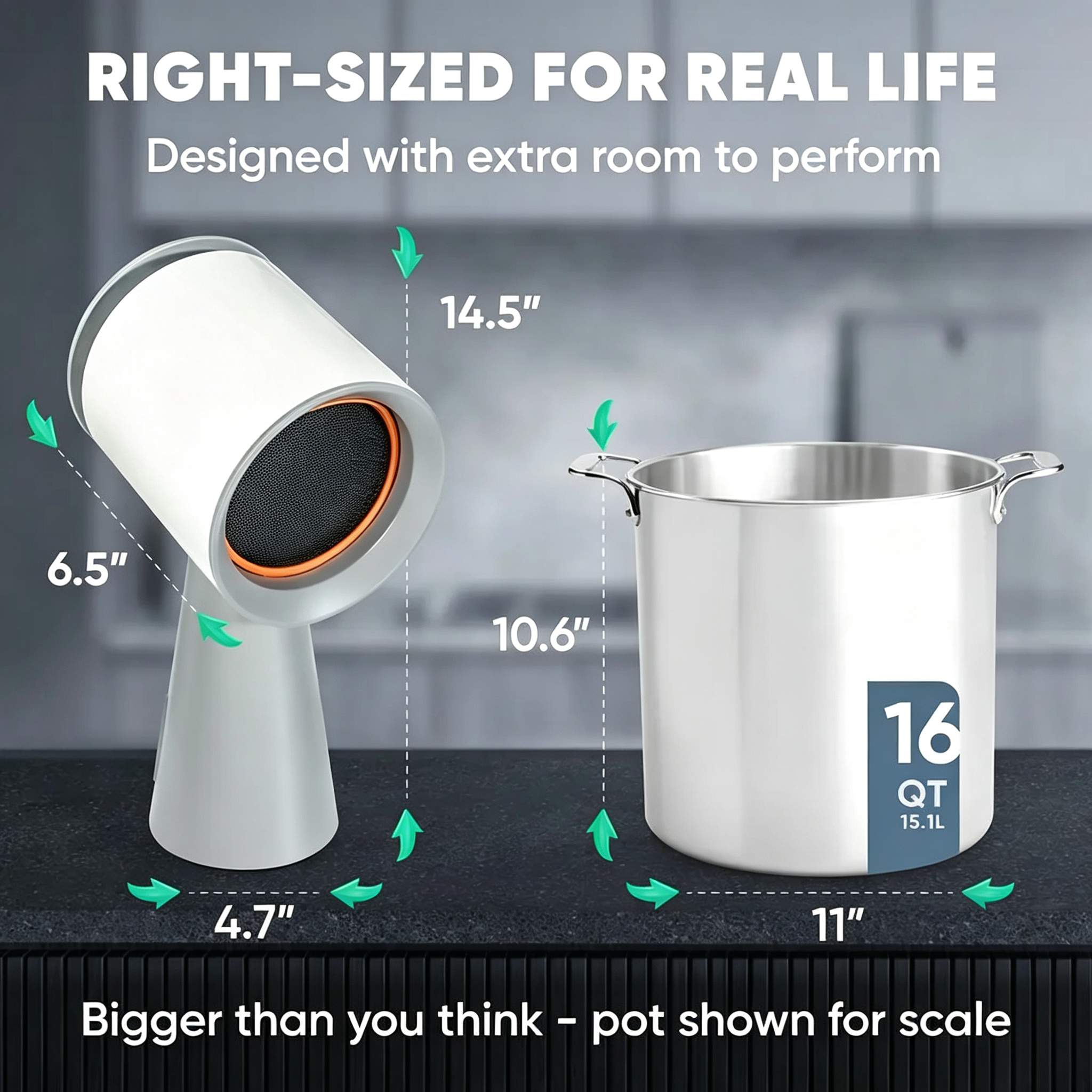 Portable Range Hood Kitchen -Powerful 3-Speed Suction Desktop CompactRange Hood - 2x Quad-Core Filters - 6 xActivated Carbon Filters - Original Low NoiseKitchen Exhaust Fan with Large Oil CollectionCup