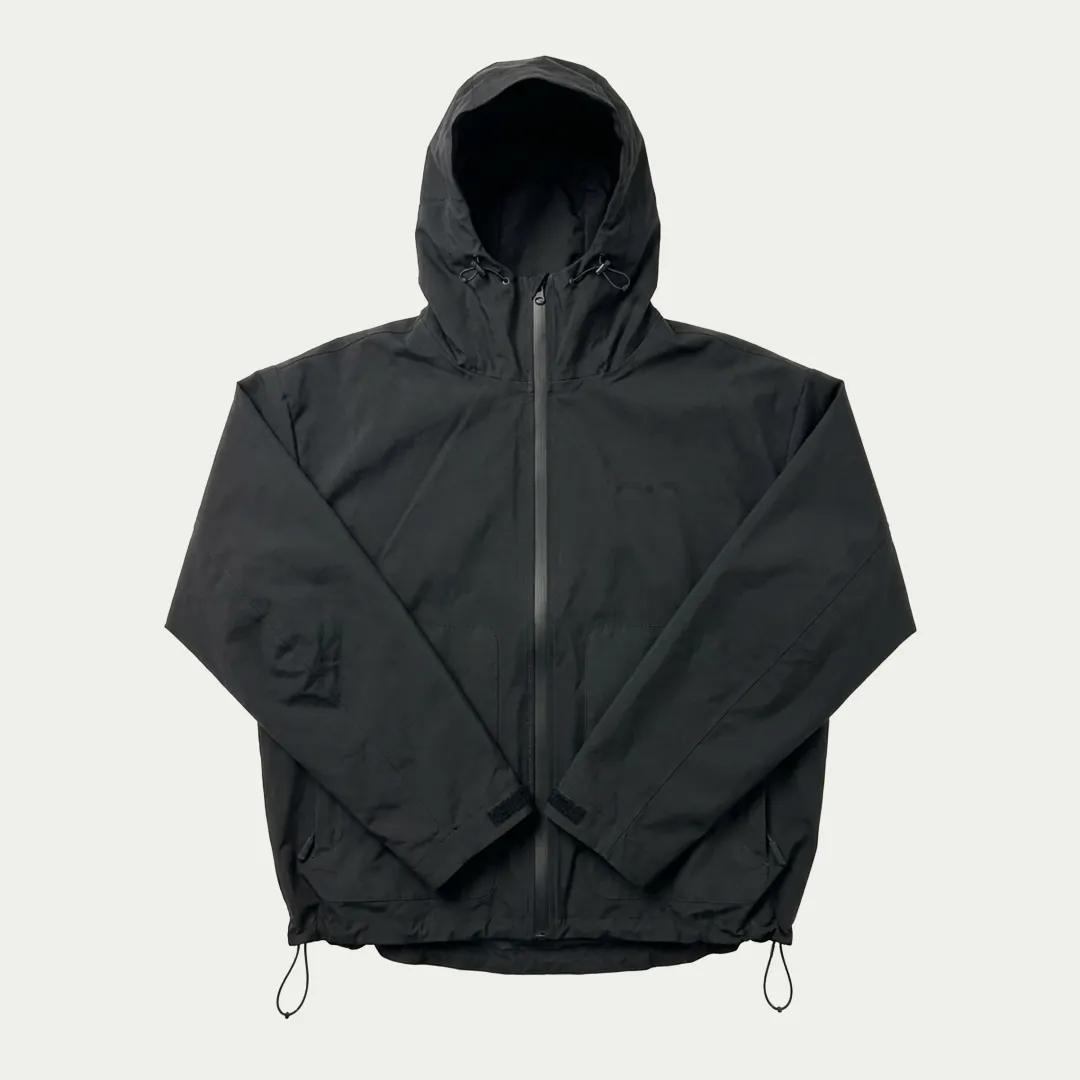 Water Reactive Cheetah Rain Jacket - Black