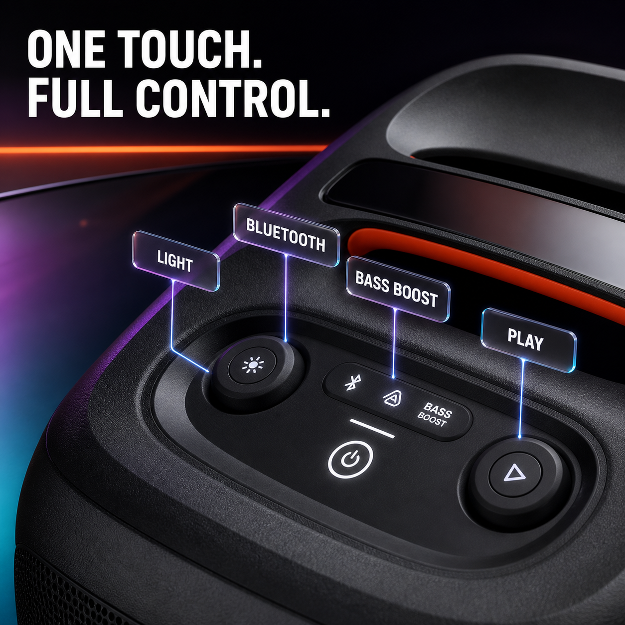 🔥 Today’s Special | AI Sound Boost Portable Bluetooth Speaker – Dynamic Light Show, 15H Battery, Mic & Guitar Inputs
