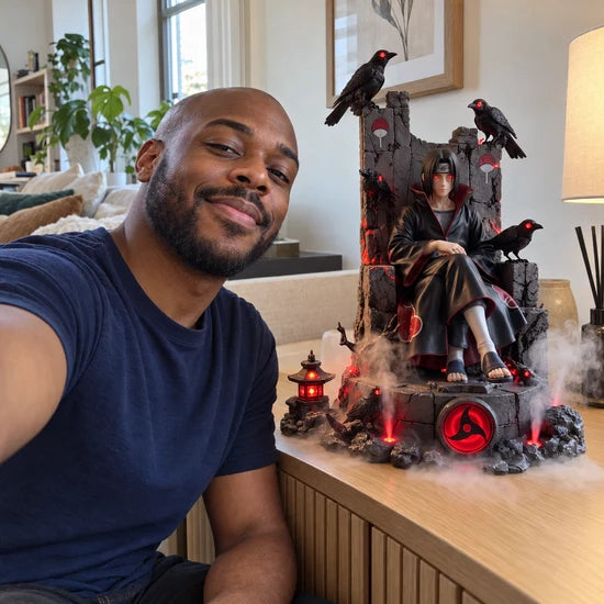 Person showing Uchiha humidifier in a room