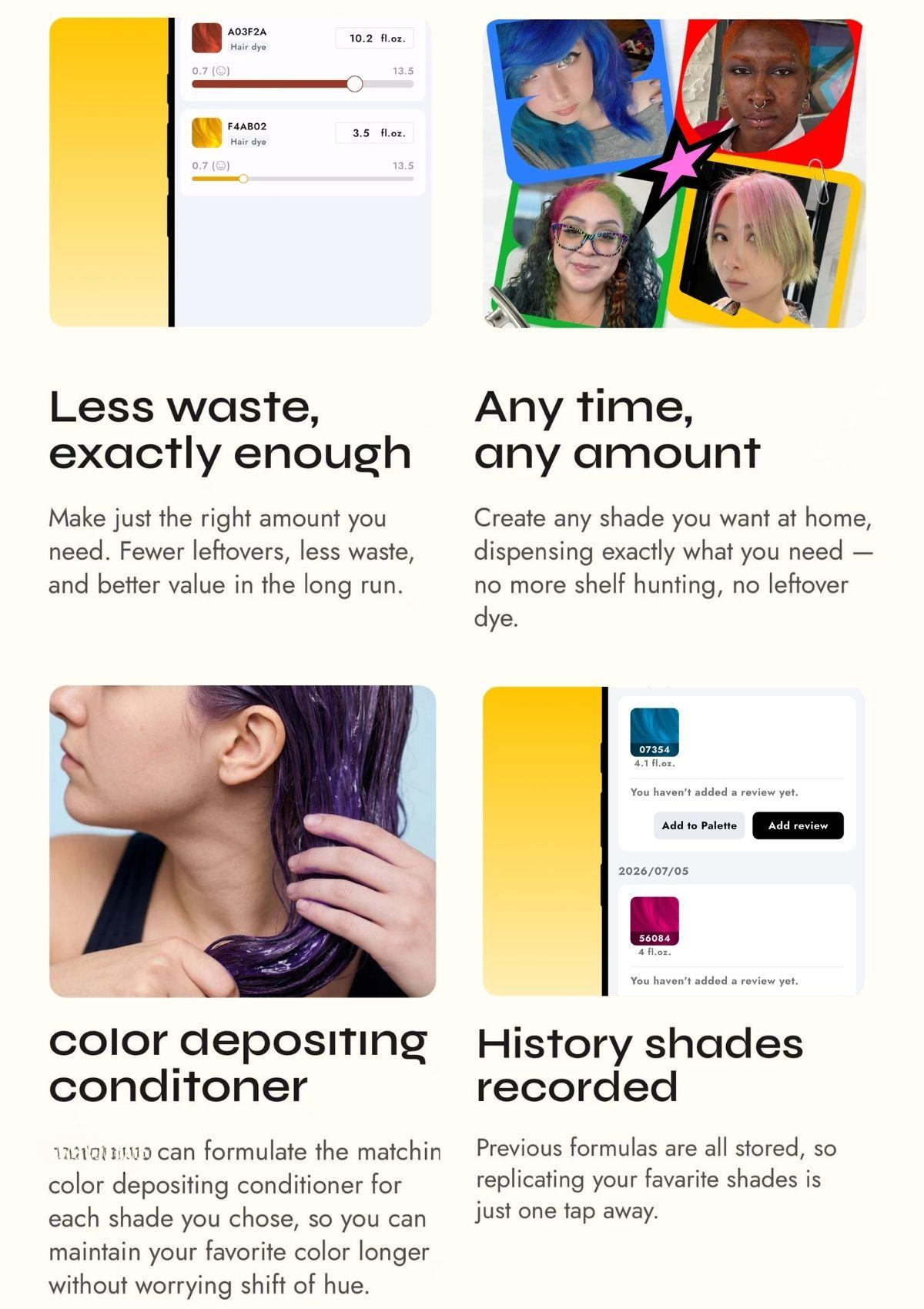Smart hair color device lifestyle shot