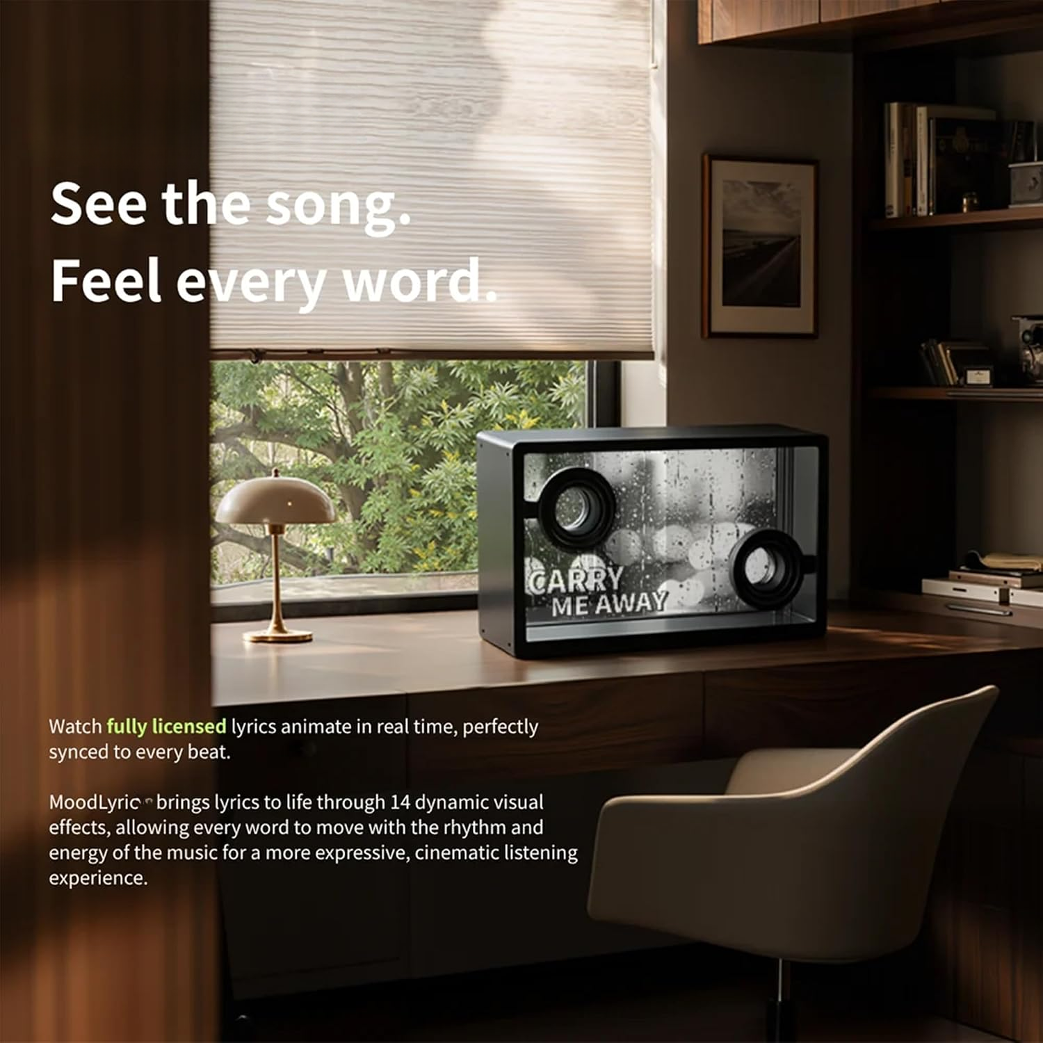 SonicGlass A1 Transparent Lyric Bluetooth Speaker