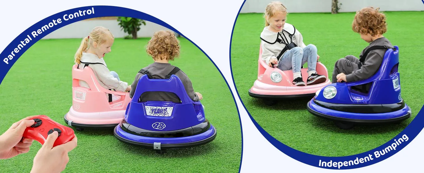 Bumper car showing DIY sticker decoration
