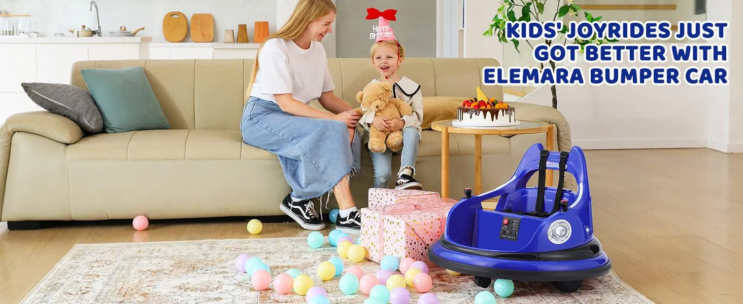 Bumper car showing safety belt and anti-collision strip