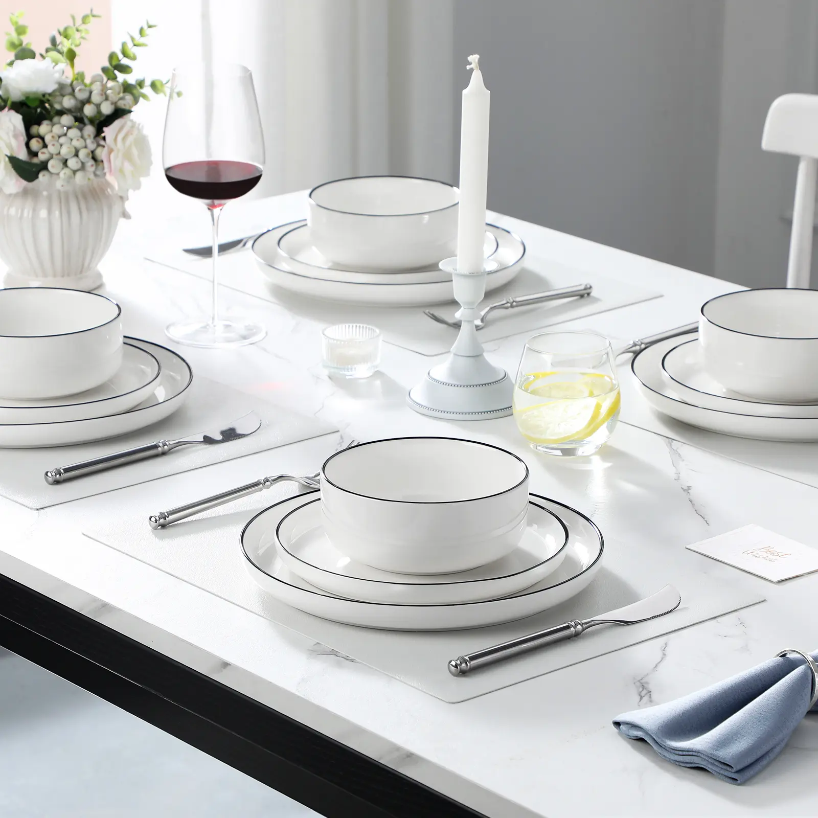 12/16/18/24 Pieces Porcelain Dinnerware Set