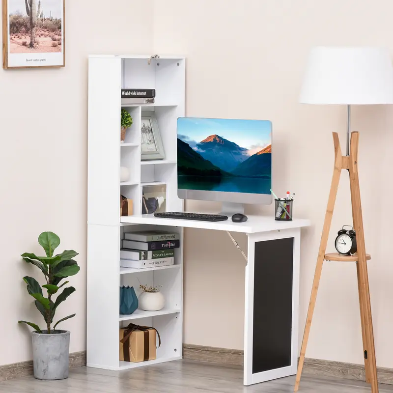 Fold-out Convertible Wall Mount Writing Desk Cabinet