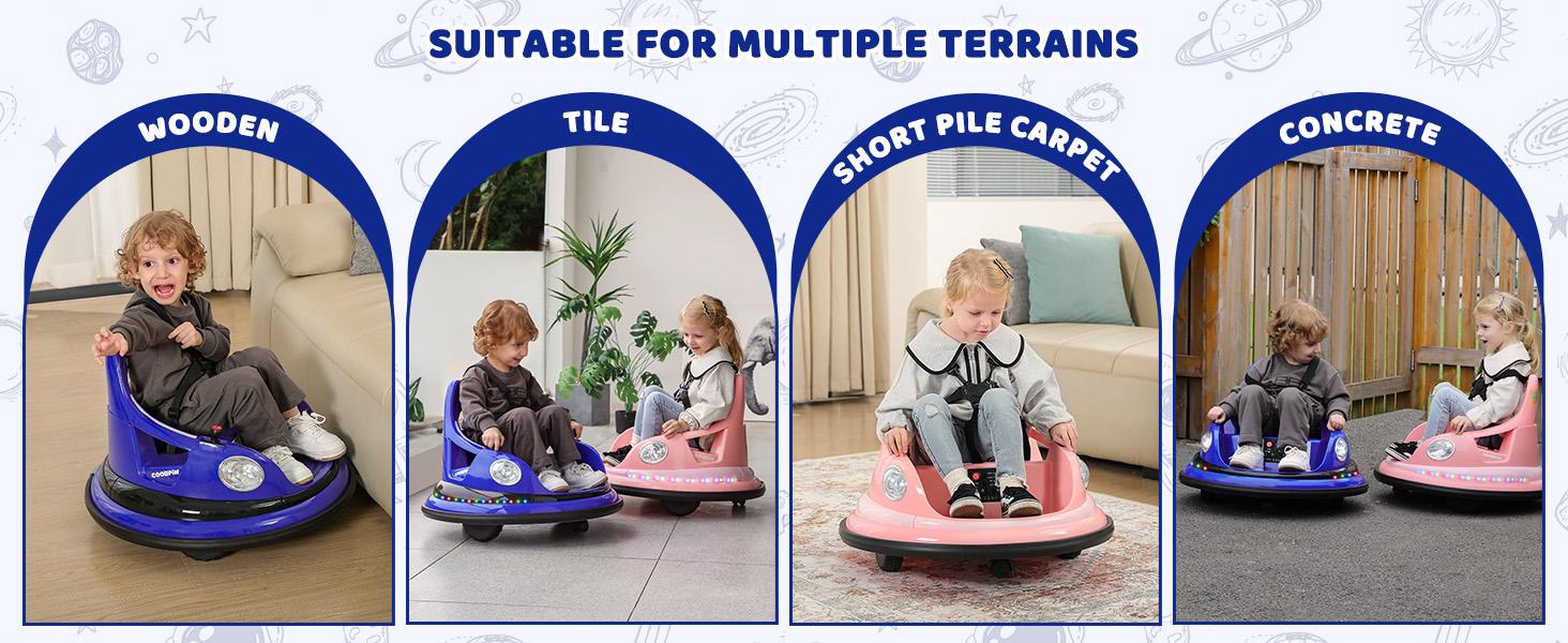 Bumper car complete product view with all features