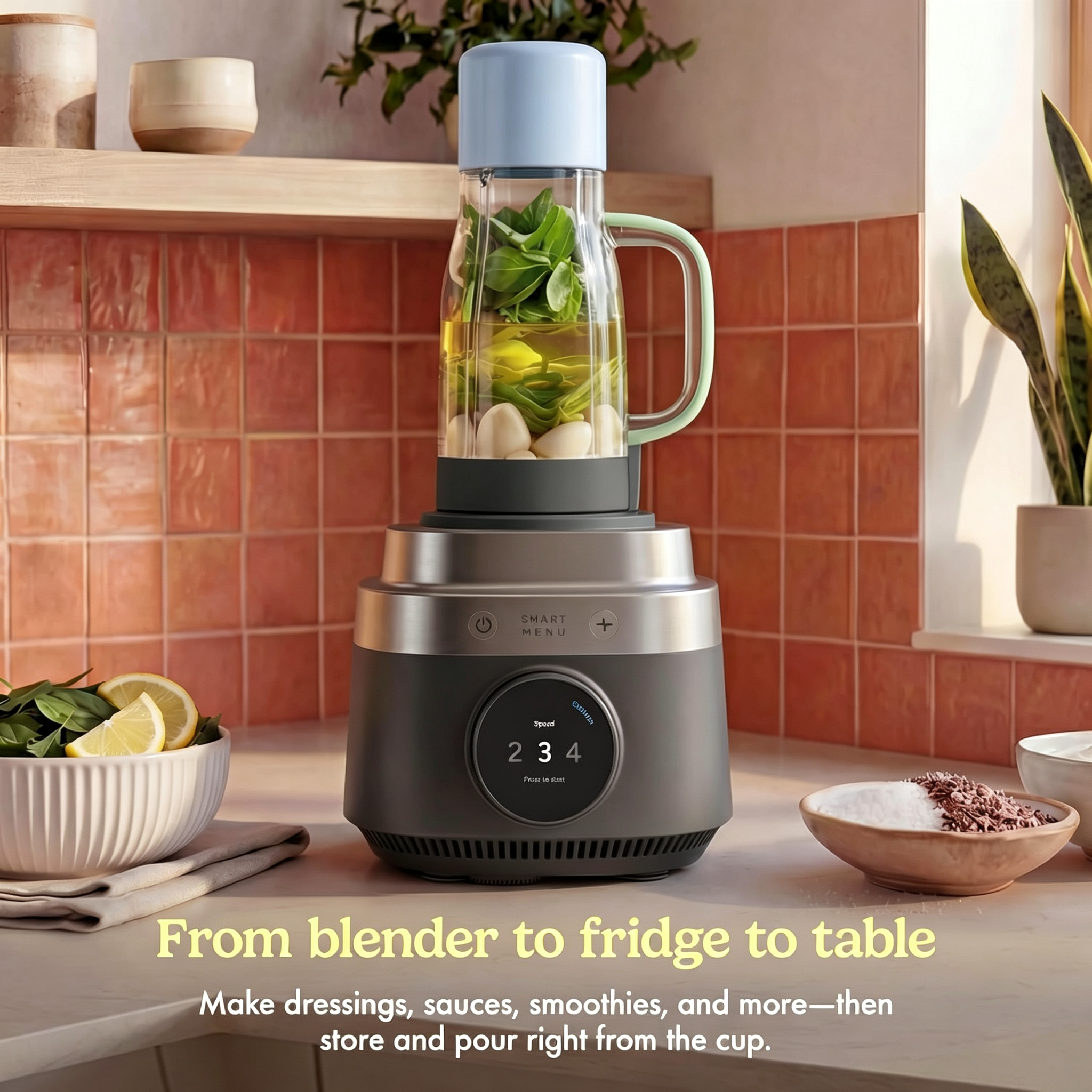 Ninja CrushBOSS 3-in-1 Blender & Food Processor, 1850PW, Onyx, LB401BK