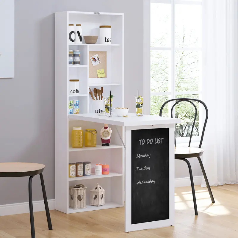 Fold-out Convertible Wall Mount Writing Desk Cabinet