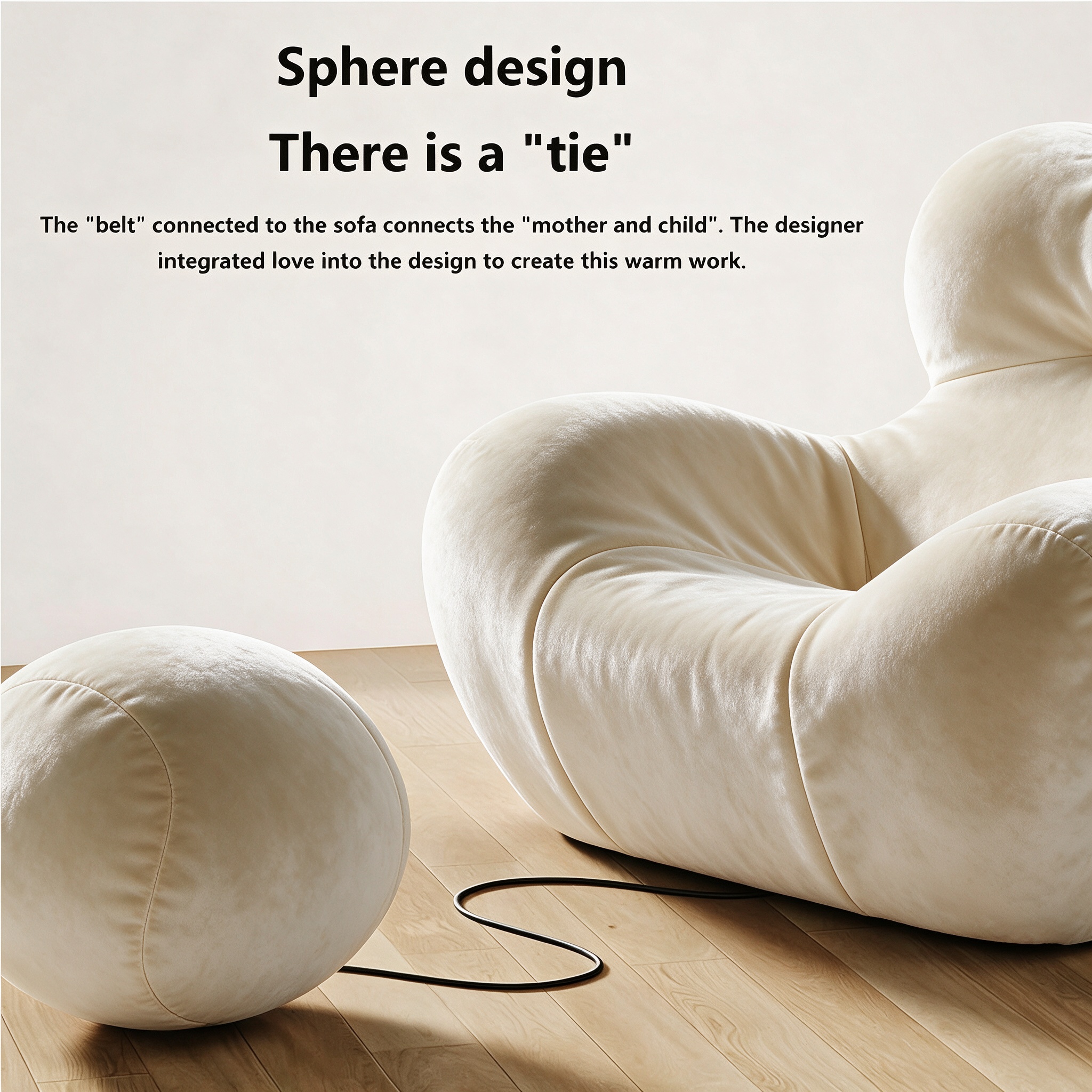Modern Living Room Accent Chair with Round Ottoman.