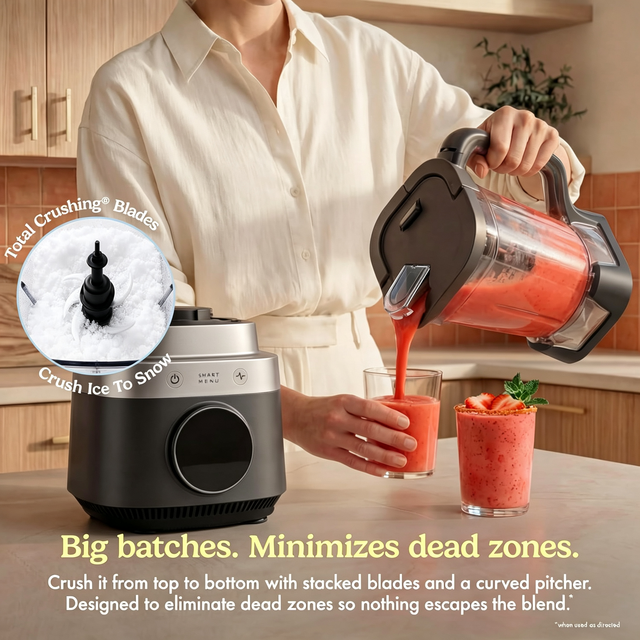 Ninja CrushBOSS 3-in-1 Blender & Food Processor, 1850PW, Onyx, LB401BK