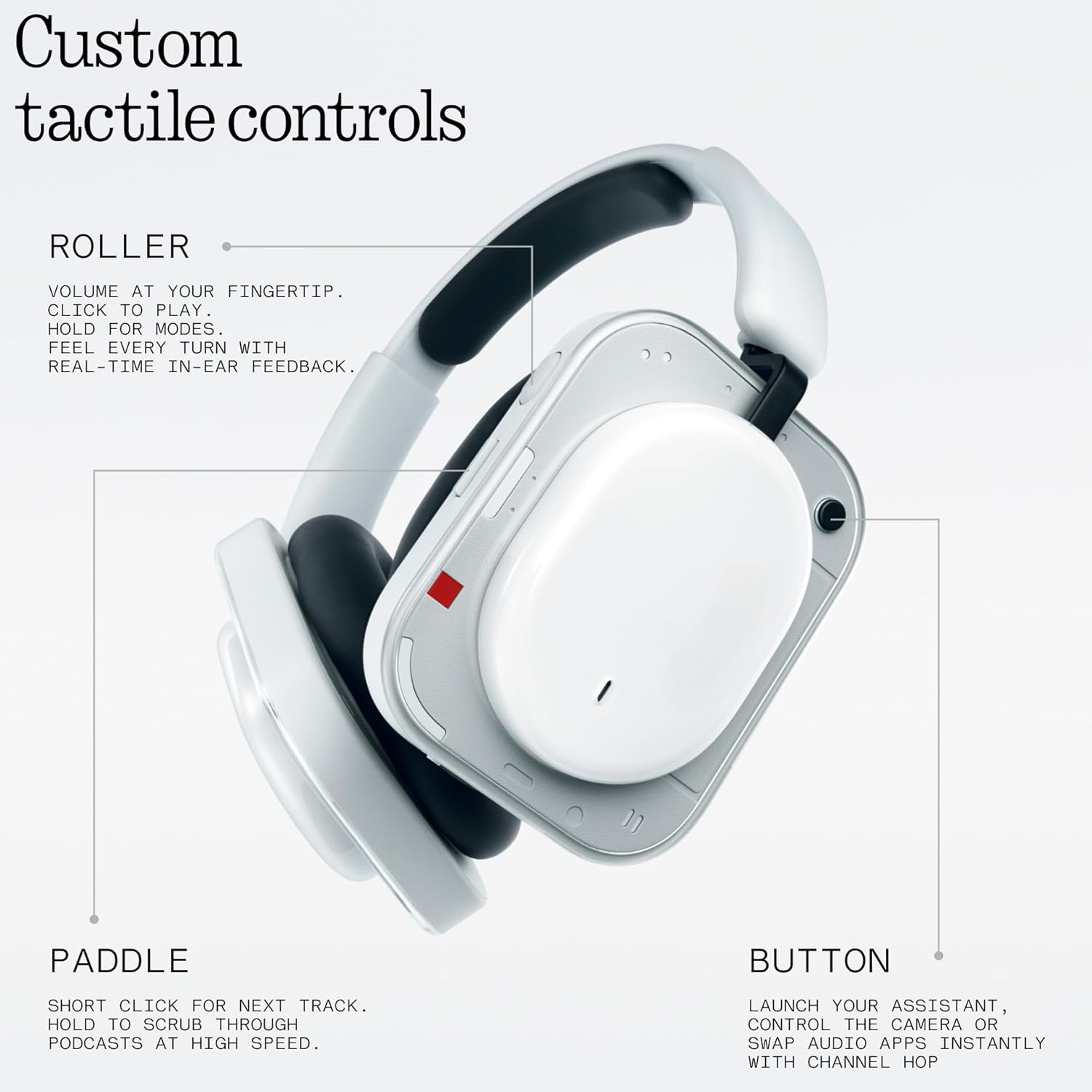 2026 New Adaptive Active Noise Cancelling Headphones, Wireless Over Ear Bluetooth 5.4 ANC Headset.