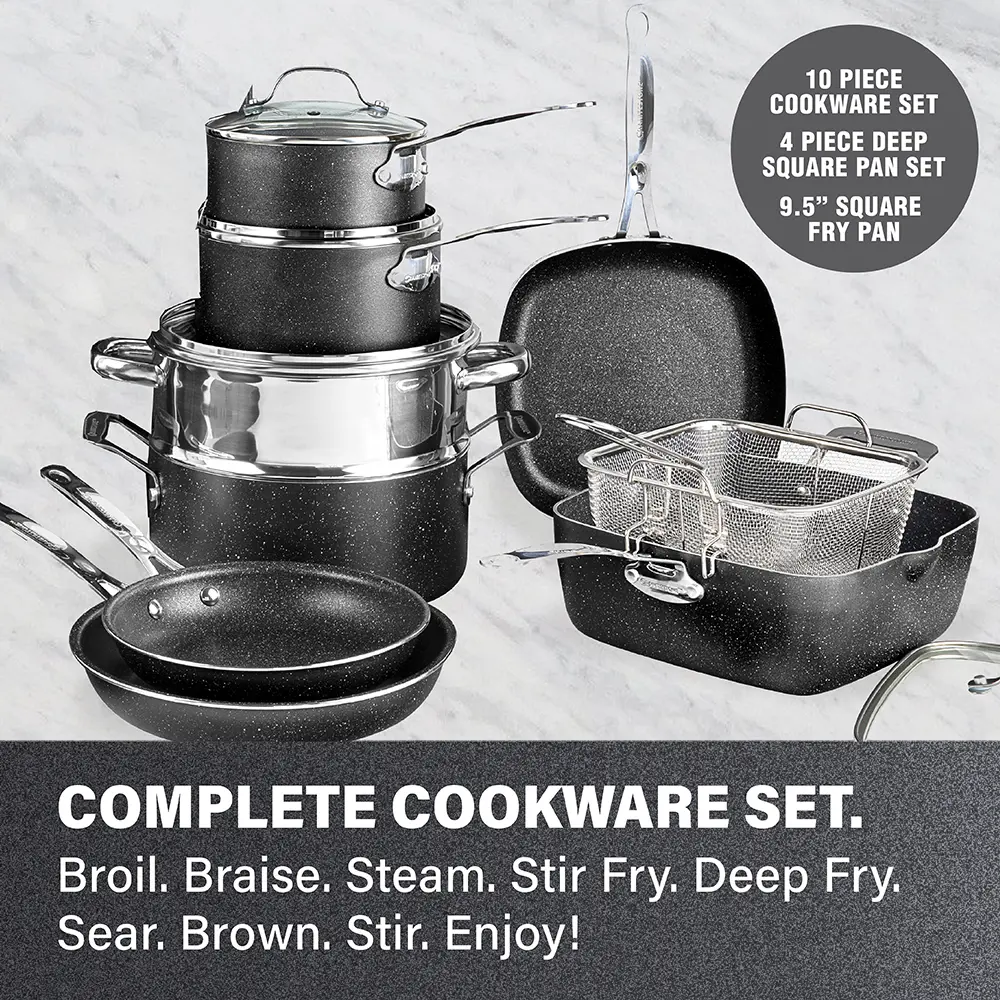 Granitestone Kitchen In A Box - 20pcs Cookware Set