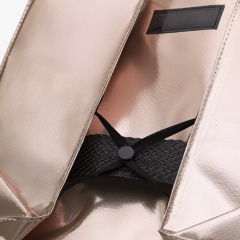 Rolling Tote Bag with Zip Top Closure