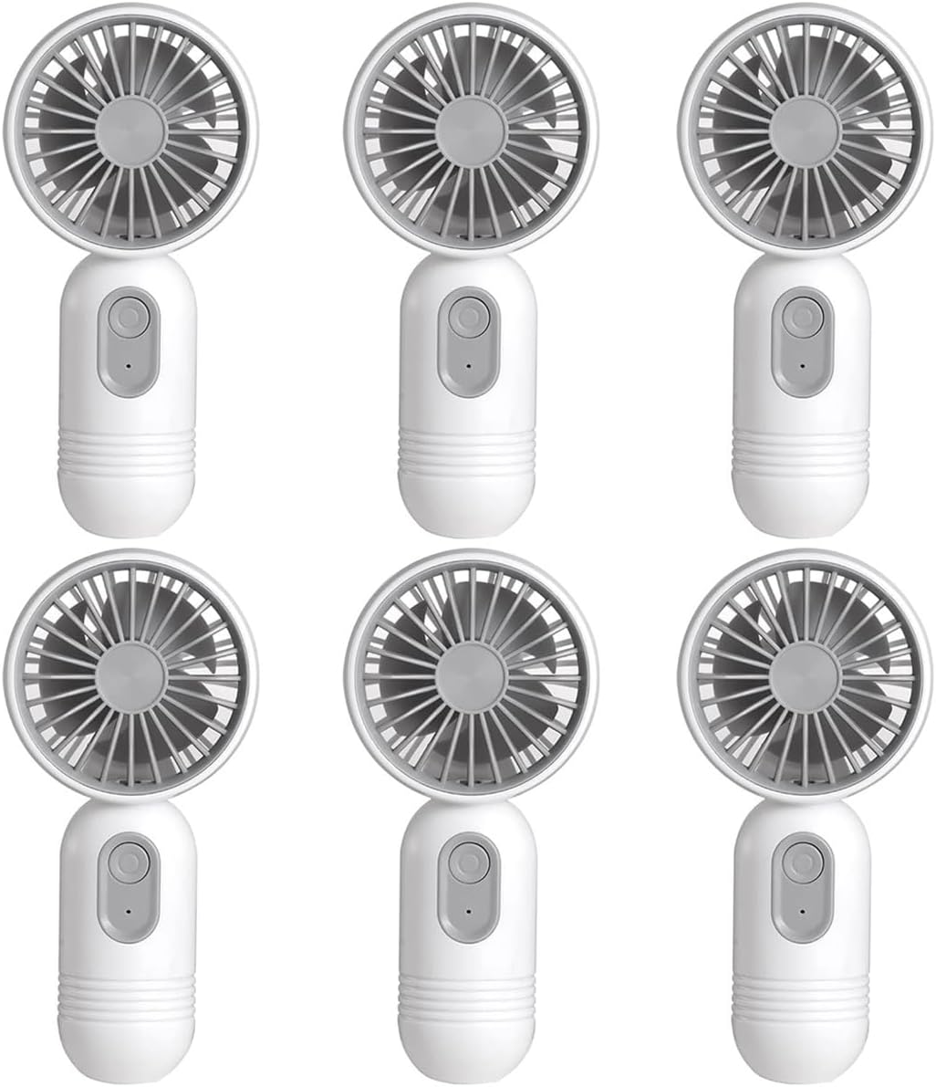 Mini Portable Fan 3 Pack, Cute Handheld Battery Operated Lightweight Small Personal Fan with 3 Speeds and USB Rechargeable Eyelash Fans for Stylish Girl Kids Women Men Office Outdoor Travel Camping