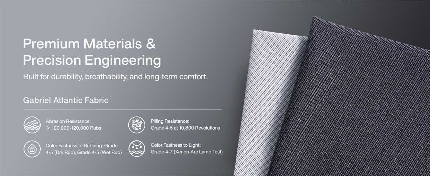 Chair durability performance testing and premium materials close-up