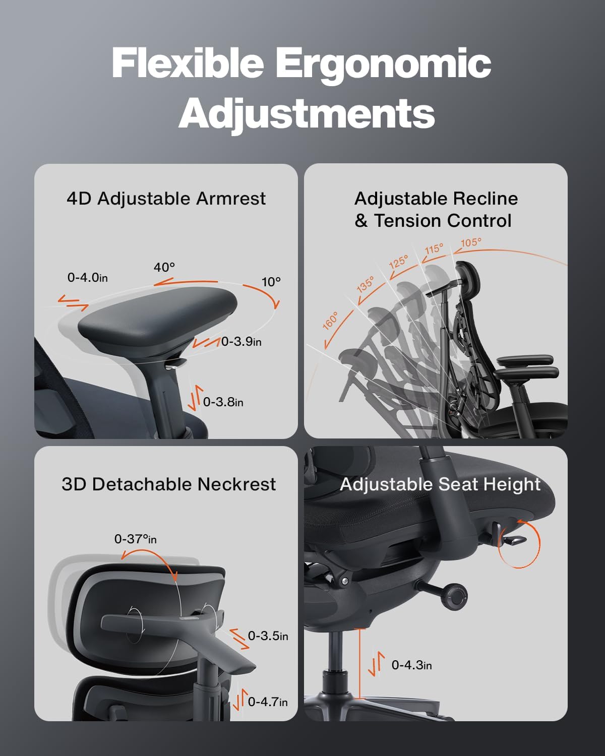 Dynamic Ergonomic Office Chair, Built-in Fan.