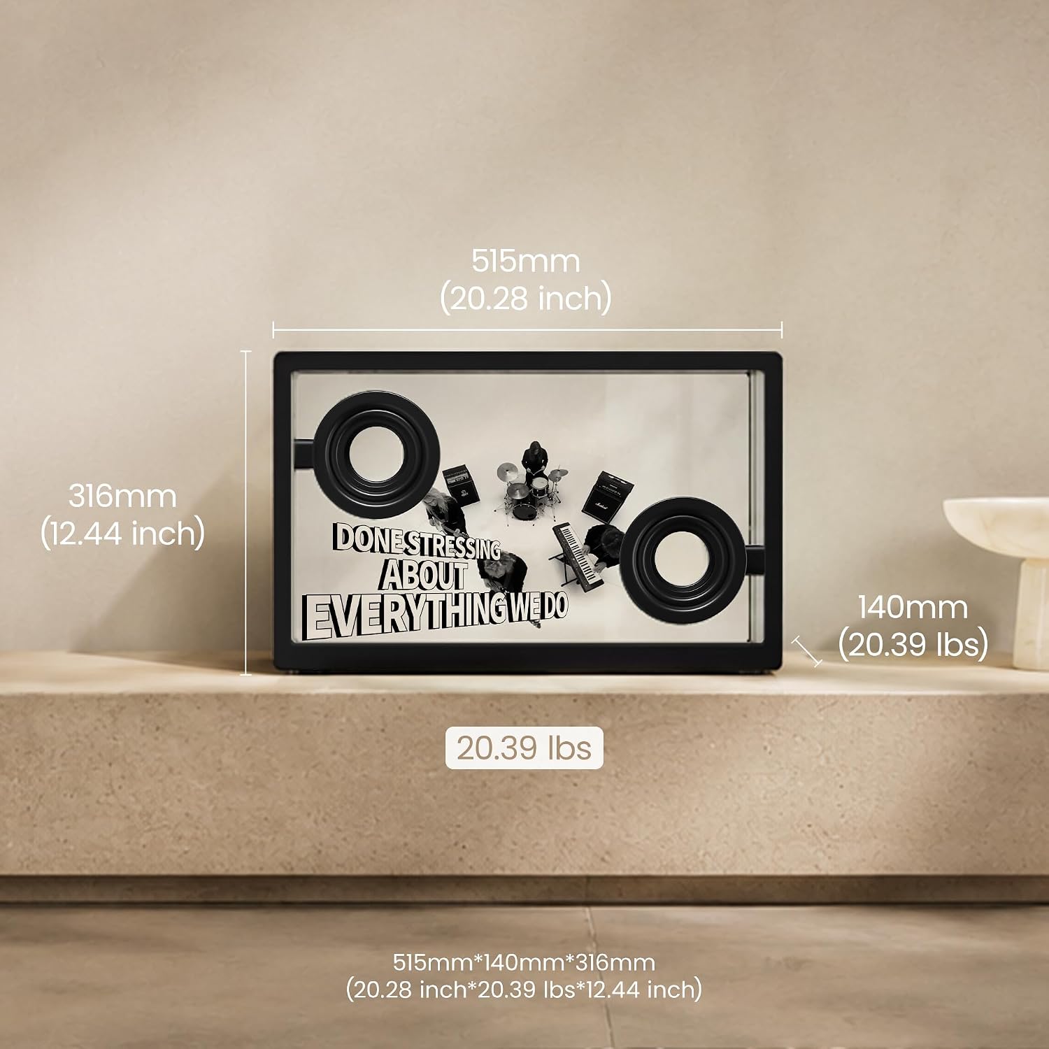 SonicGlass A1 Transparent Lyric Bluetooth Speaker