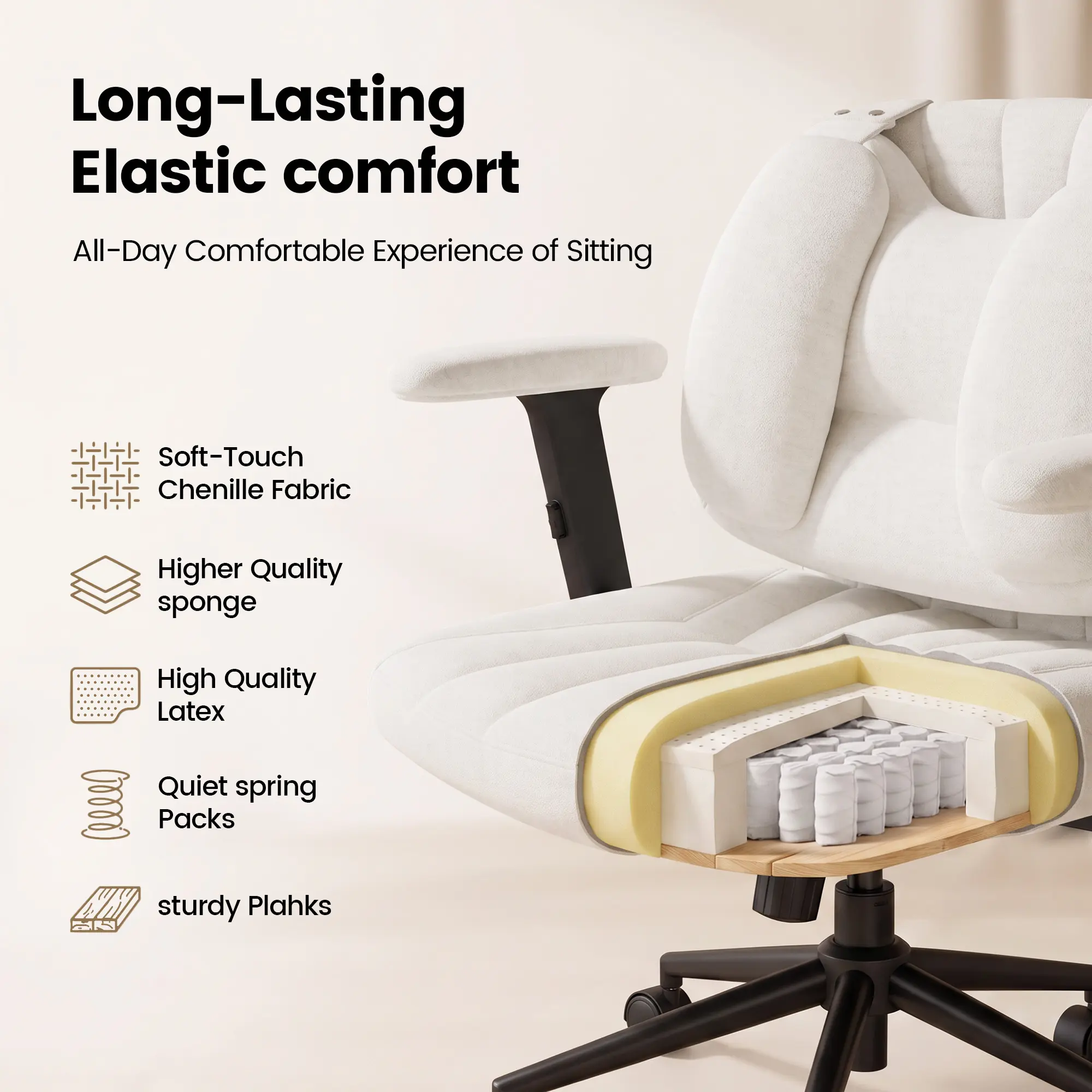 Criss Cross Office Chair with Lumbar Support.