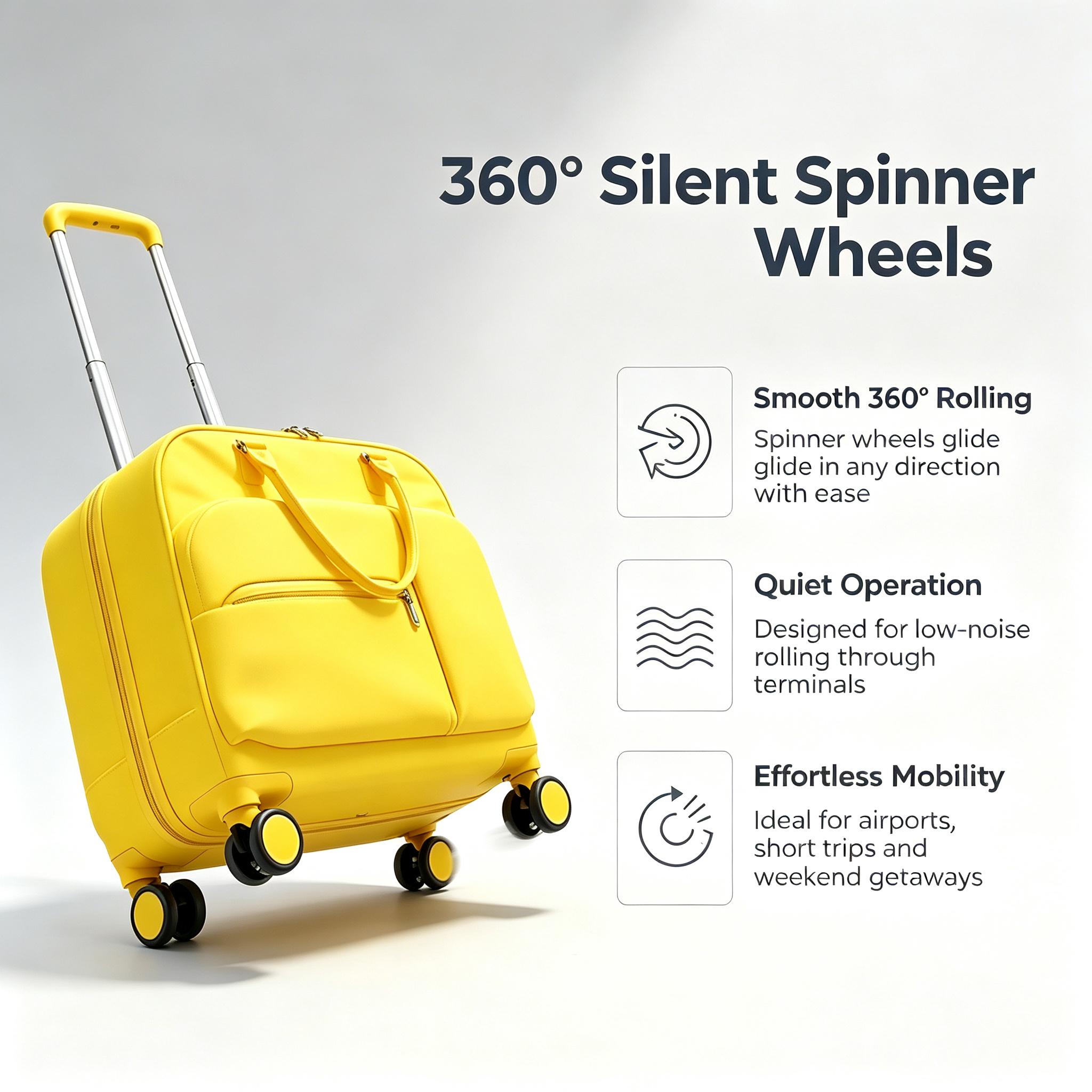 18 Inch Lightweight Wheeled Luggage — For Travel, Business & Daily Use.