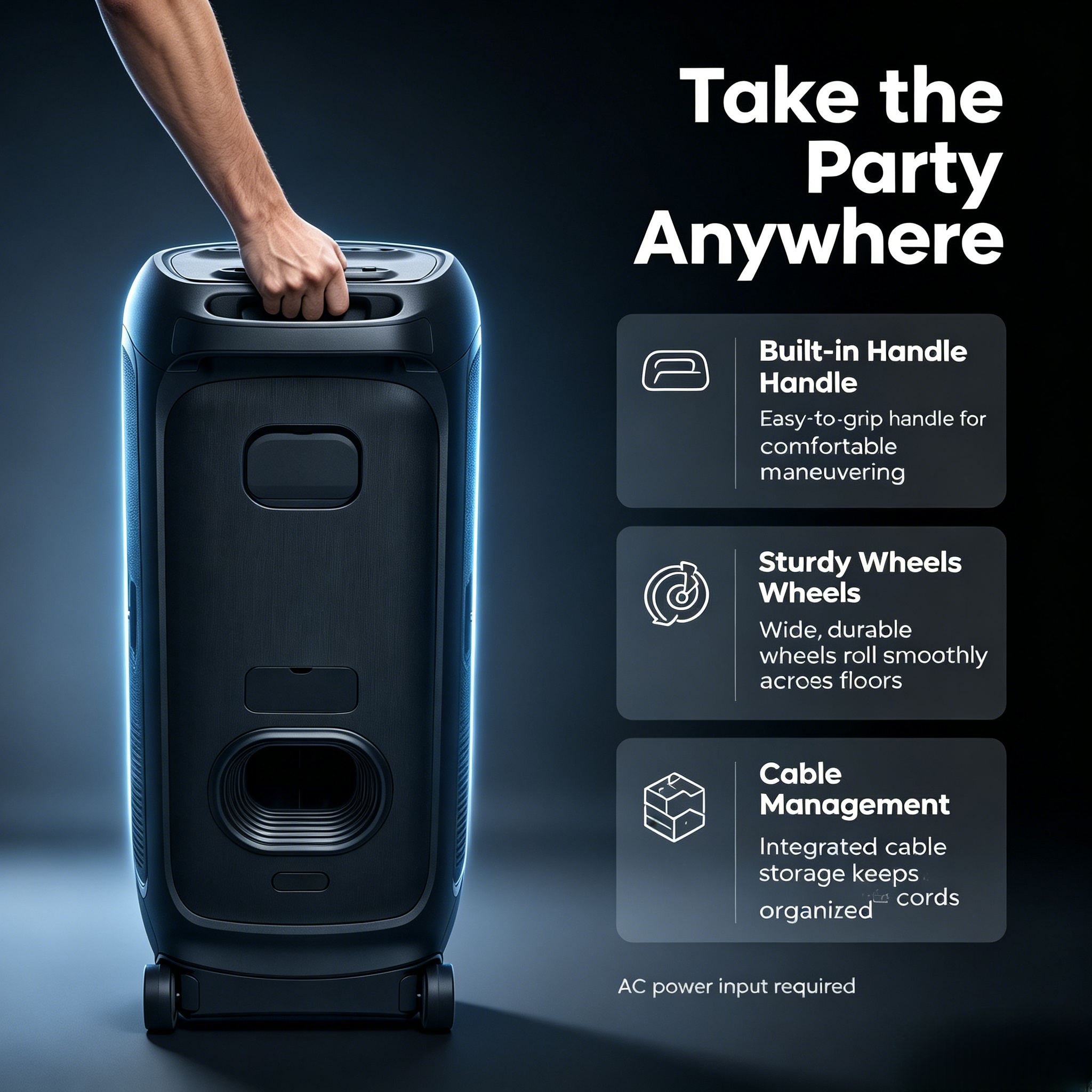 Multi Purpose Party Speaker, with Wi-fi & Bluetooth Connectivity, 