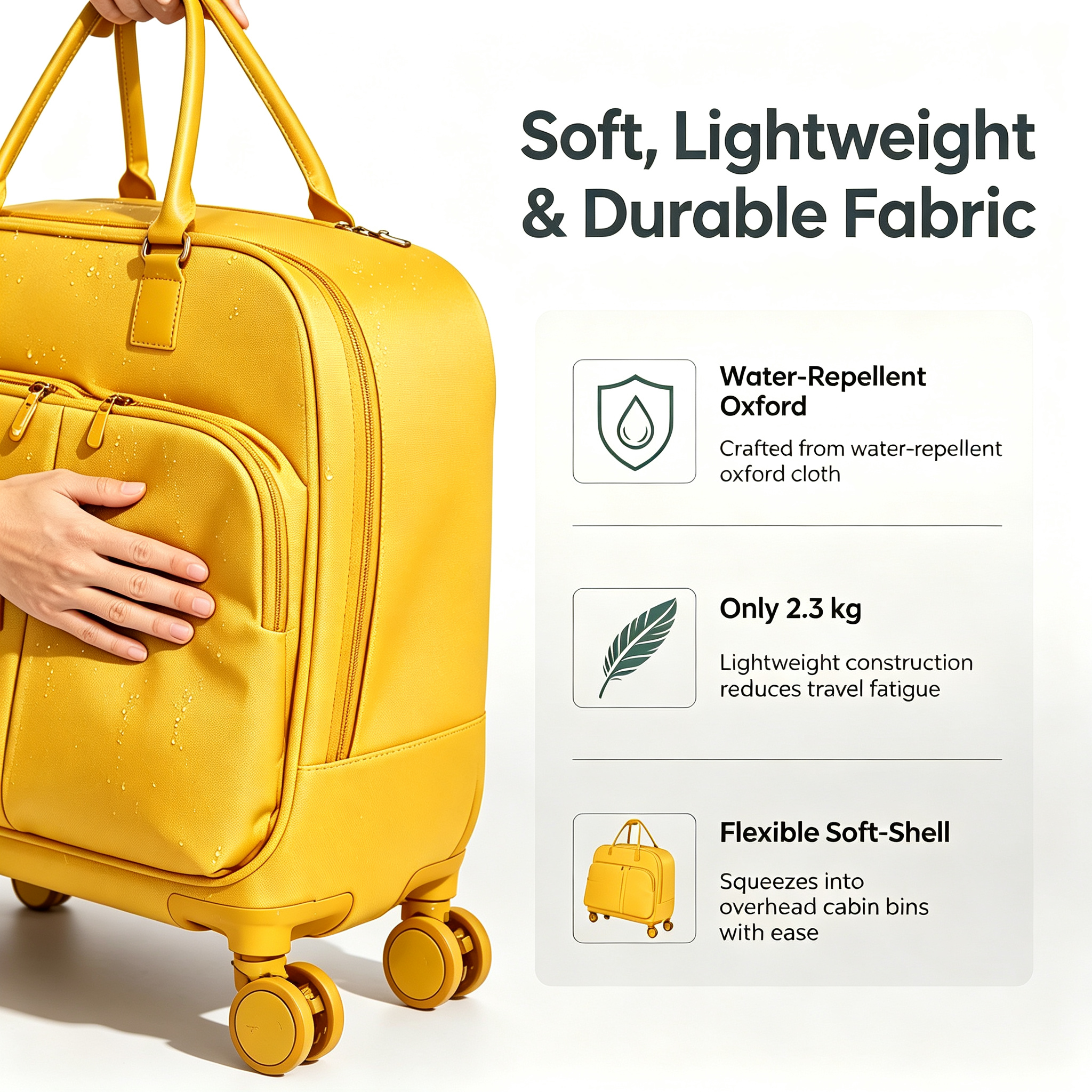 18 Inch Lightweight Wheeled Luggage — For Travel, Business & Daily Use.