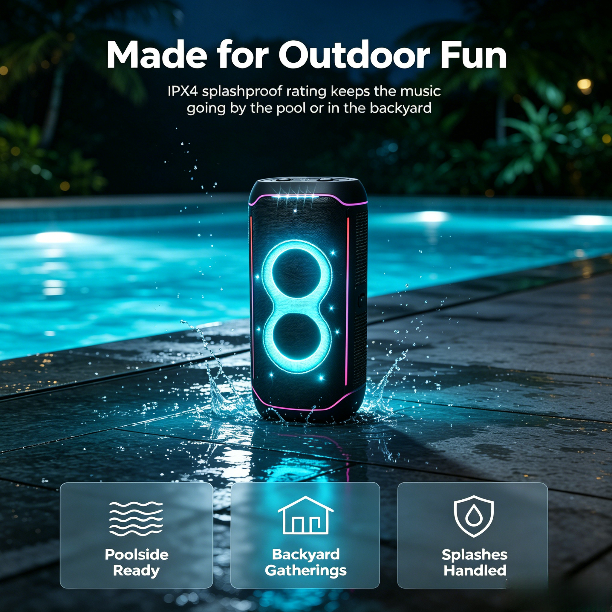 Multi Purpose Party Speaker, with Wi-fi & Bluetooth Connectivity, 