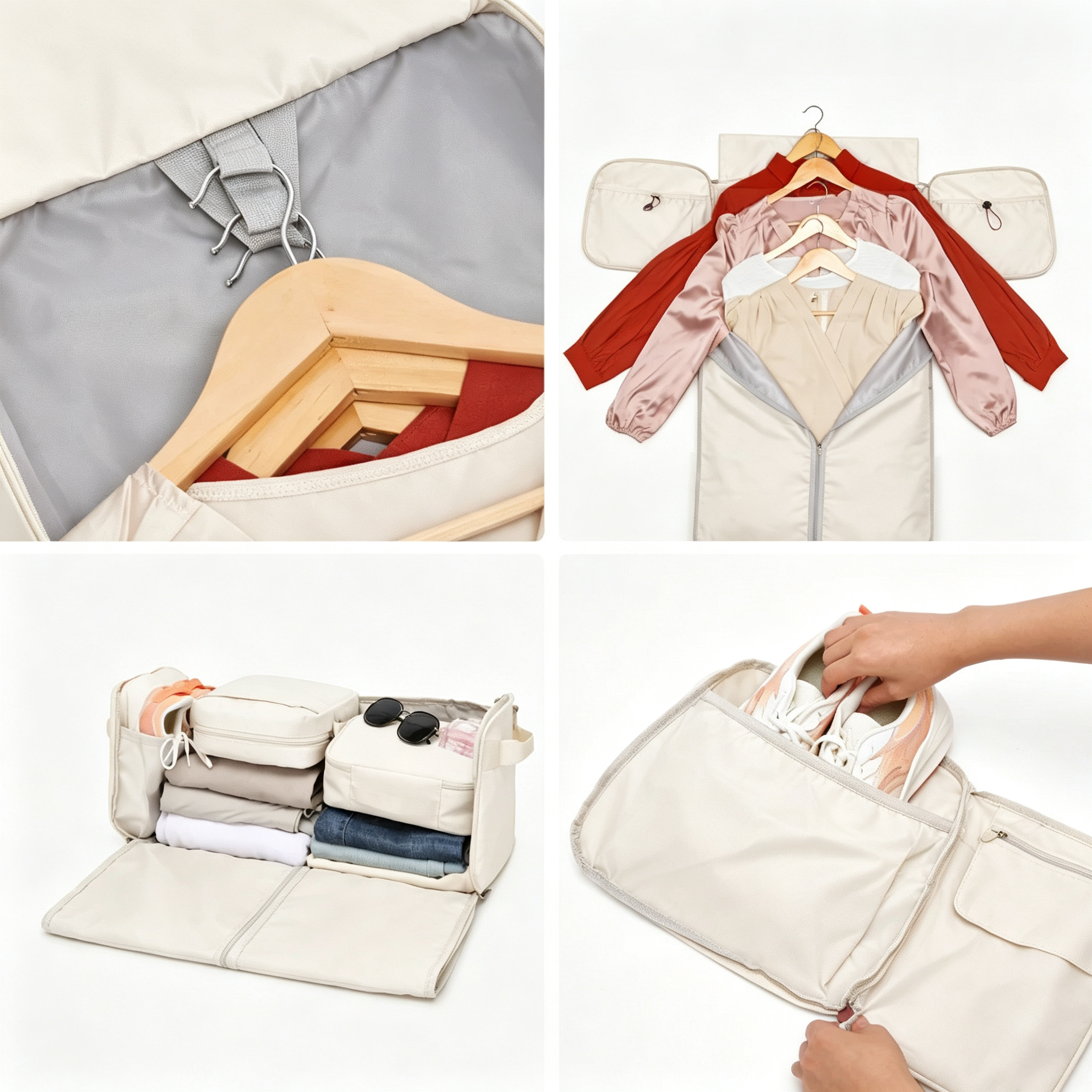 Convertible Travel Bag, 60L Weekender Garment Duffel Carry-On.