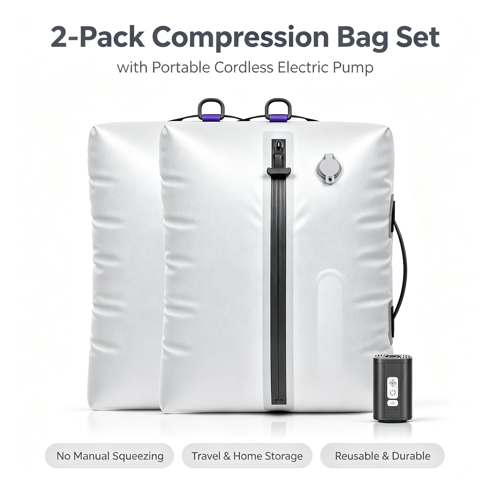 Convertible Travel Bag, 60L Weekender Garment Duffel Carry-On.