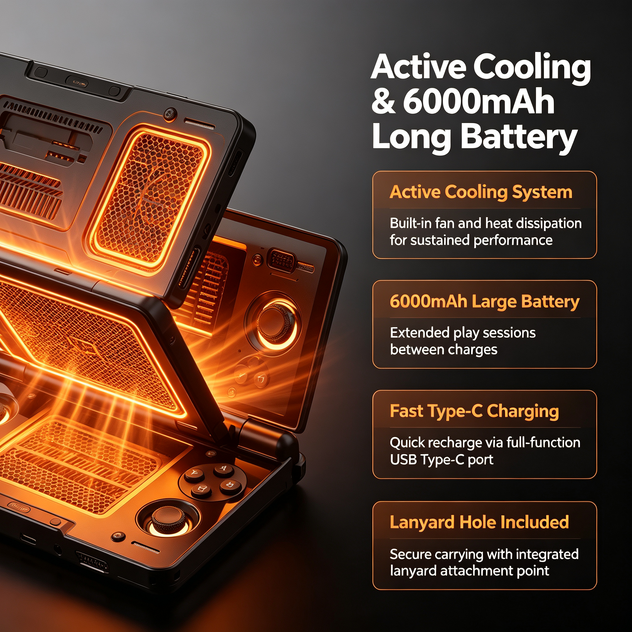 Dual-Screen Flip Handheld Console | Snapdragon 8 Gen 2 Gaming.