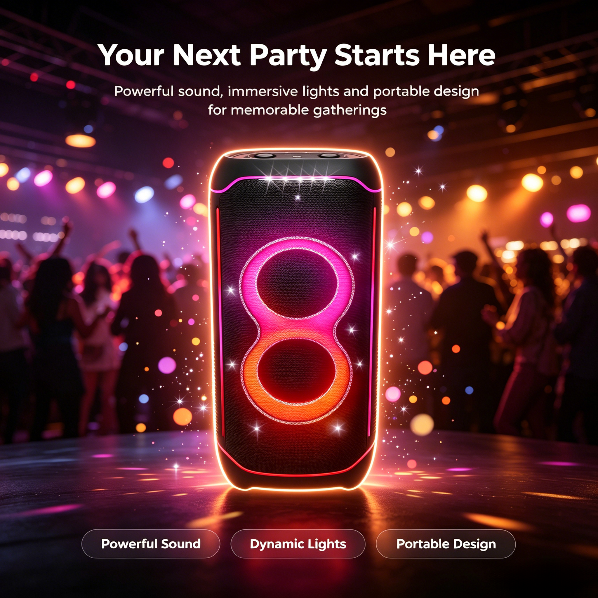 Multi Purpose Party Speaker, with Wi-fi & Bluetooth Connectivity, 