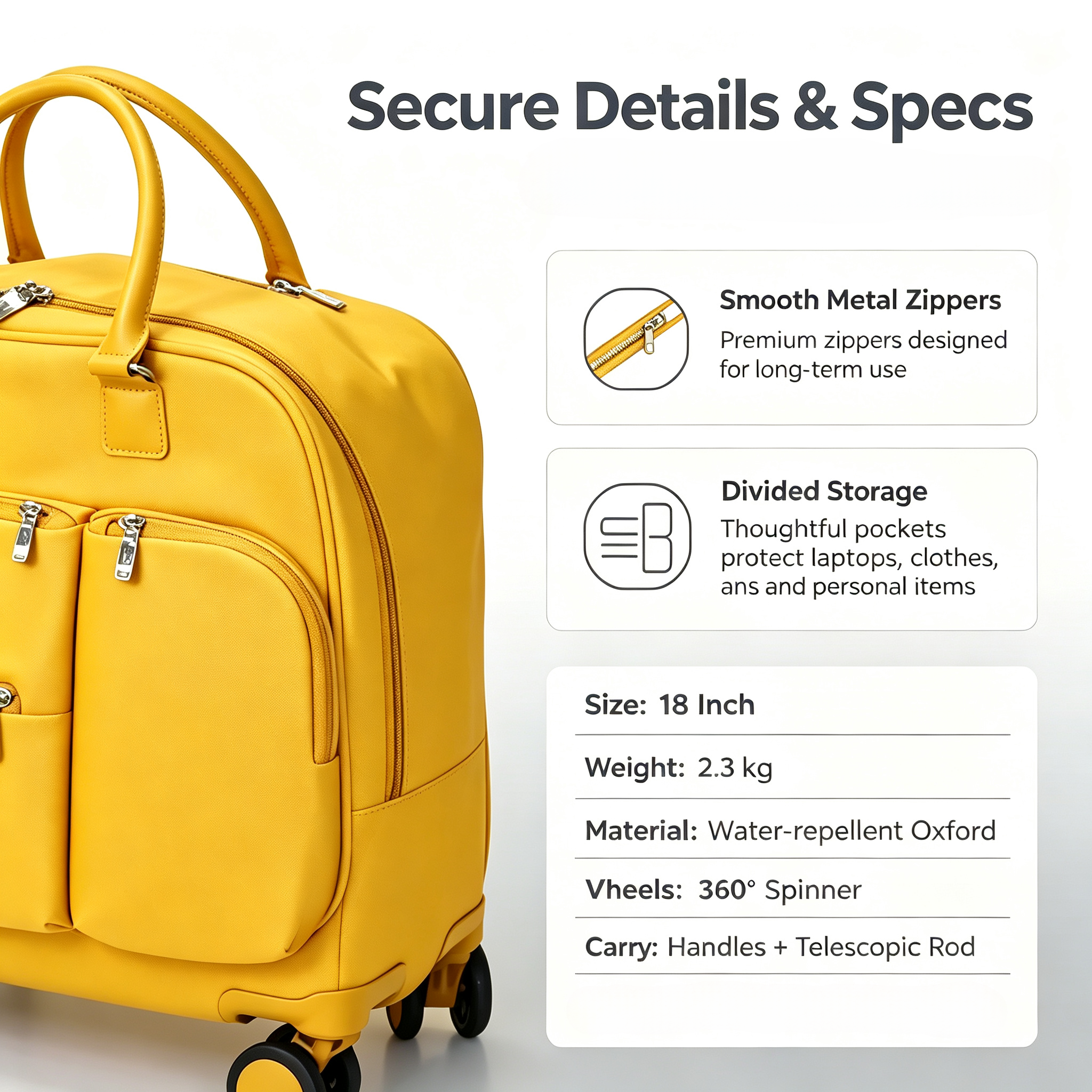 Lightweight Wheeled Luggage — For Travel, Business & Daily Use.