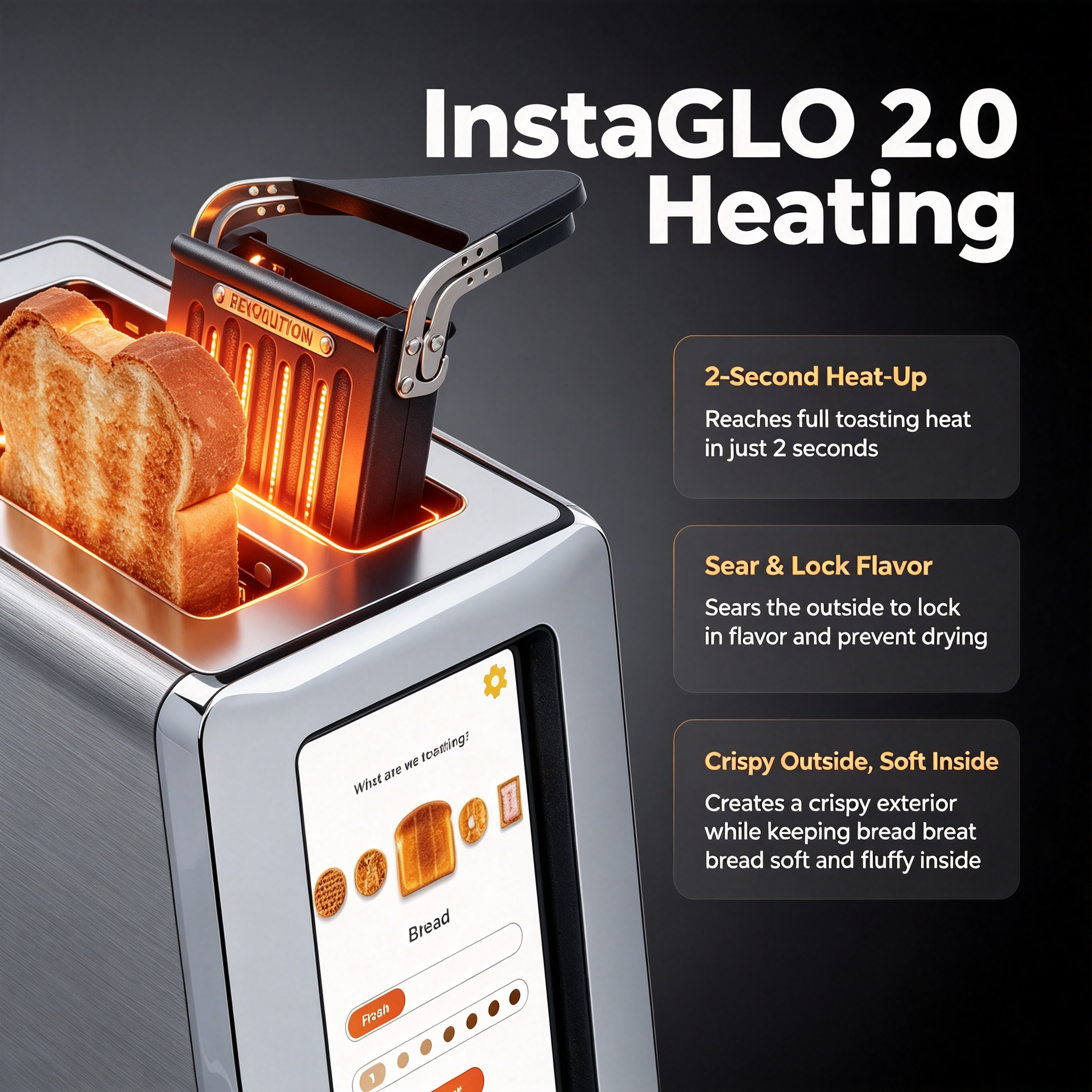Smart toaster Wi-Fi connectivity and weather display