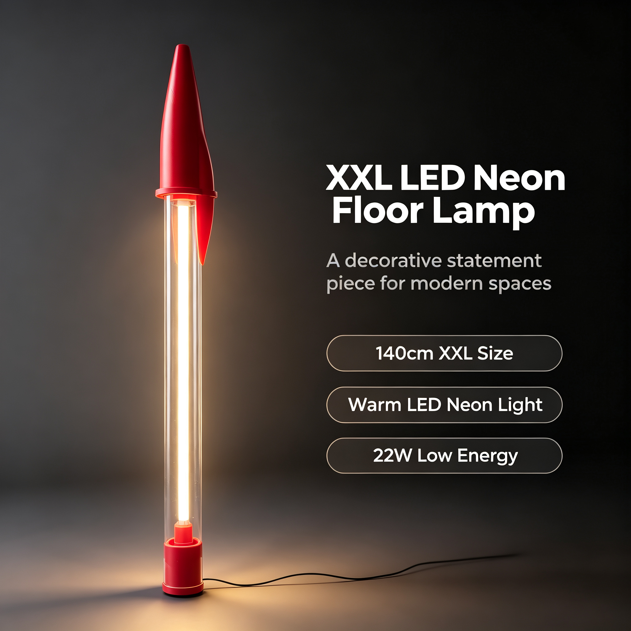 XXL LED Neon Floor Lamp！
