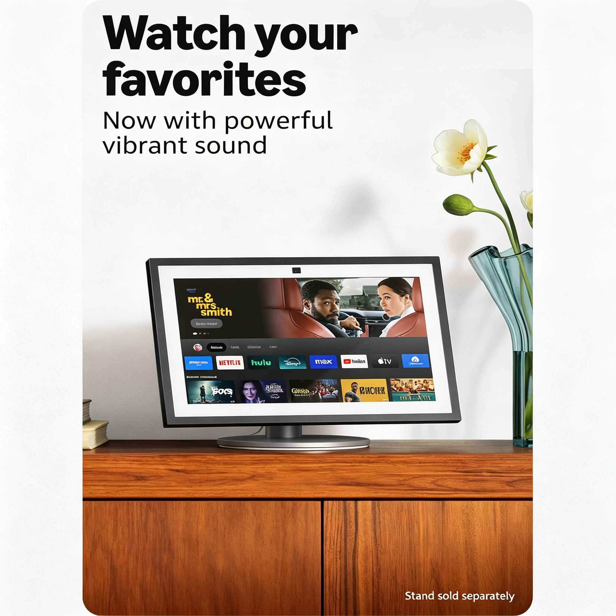 Full HD 15.6" kitchen hub for home organization, with built-in Fire TV.
