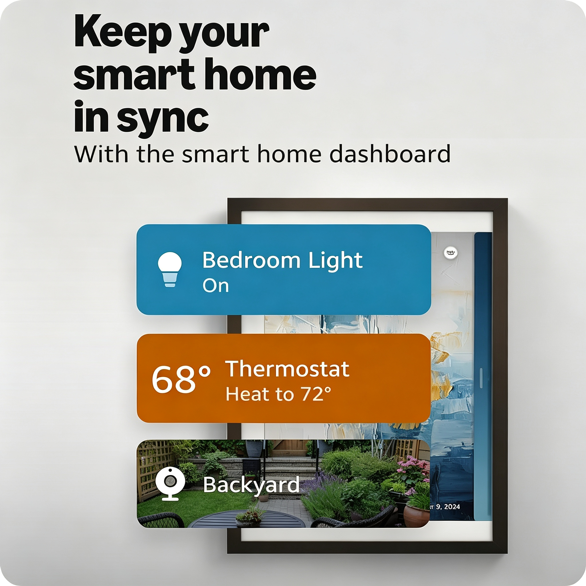 Full HD 15.6" kitchen hub for home organization, with built-in Fire TV.