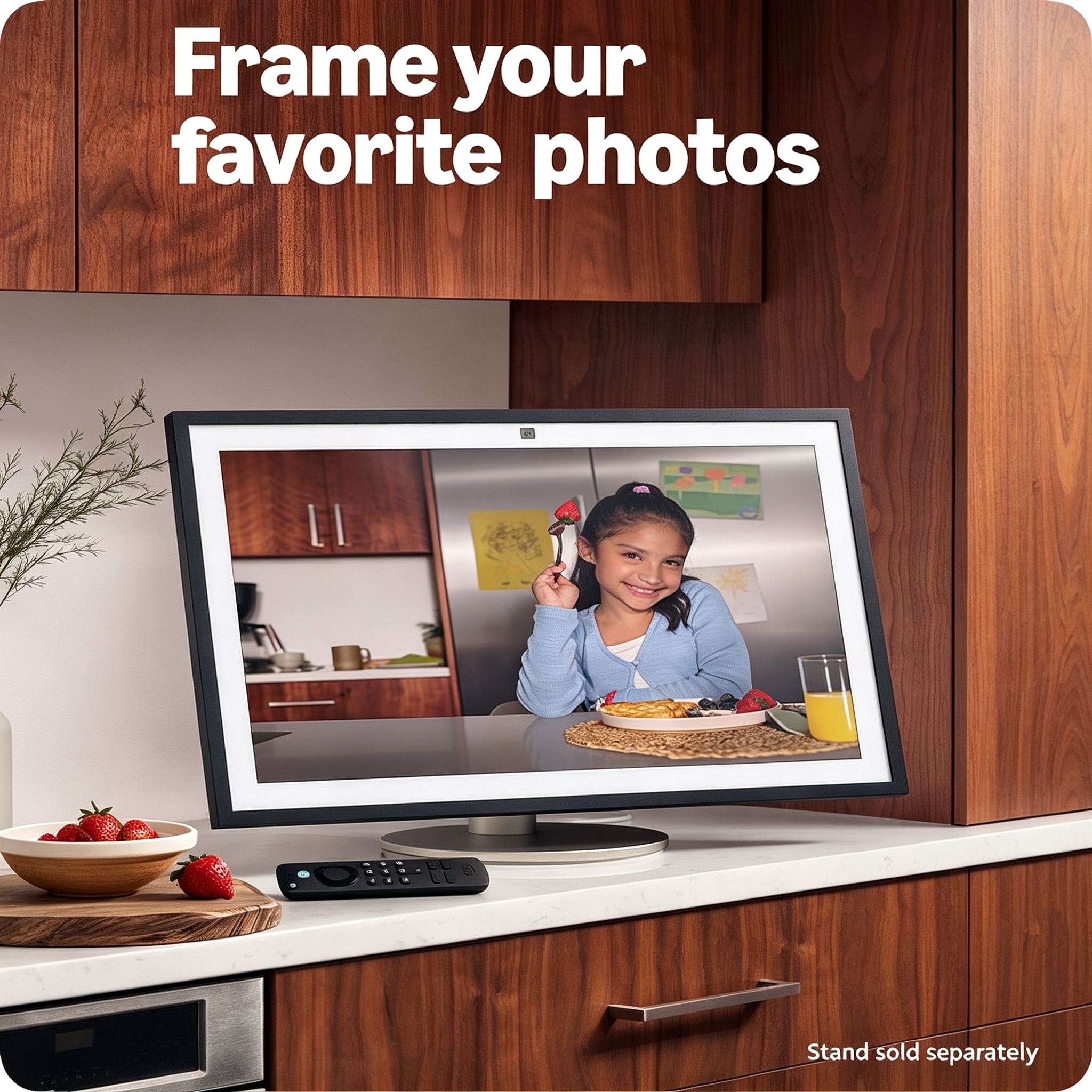Full HD 15.6" kitchen hub for home organization, with built-in Fire TV.