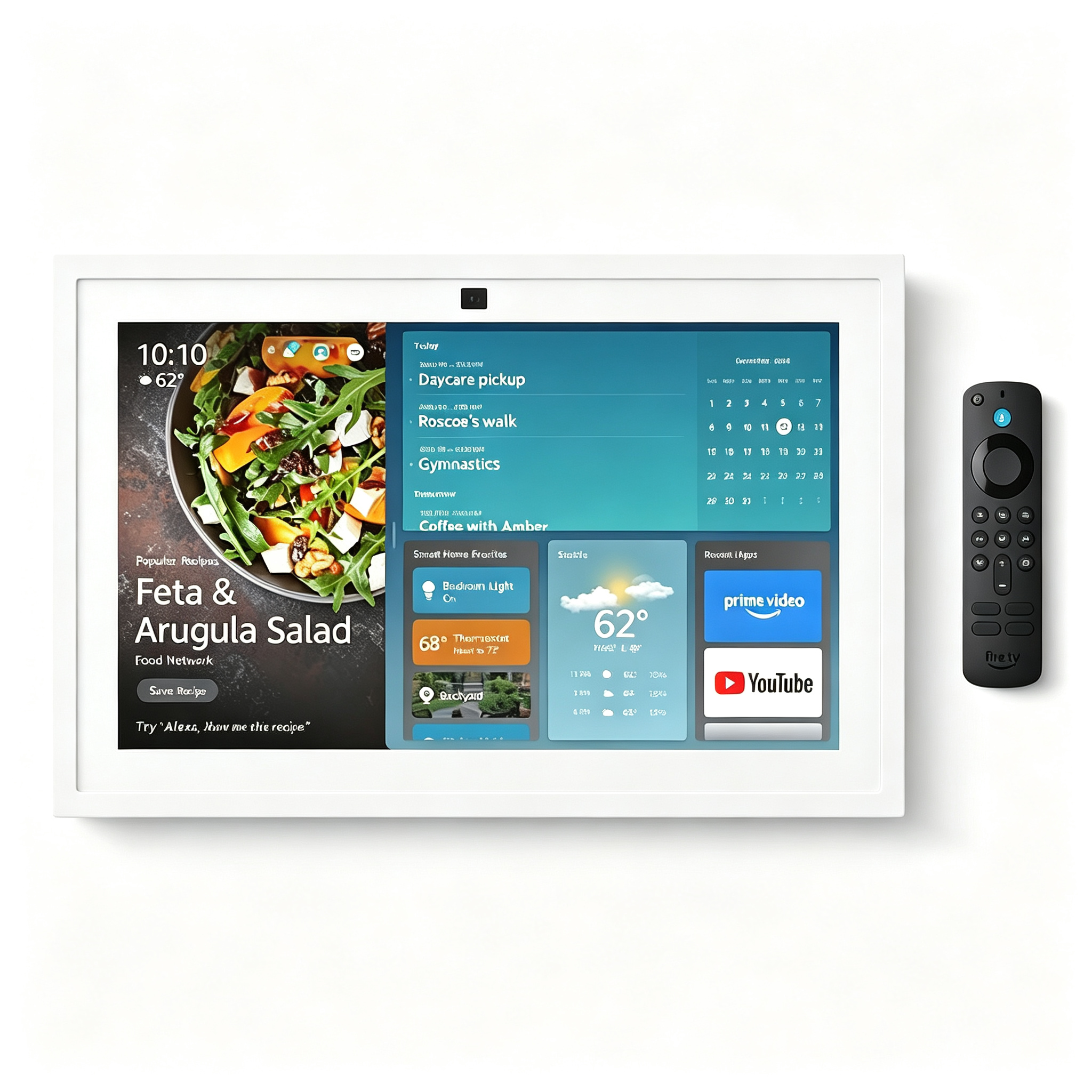 Full HD 15.6" kitchen hub for home organization, with built-in Fire TV.